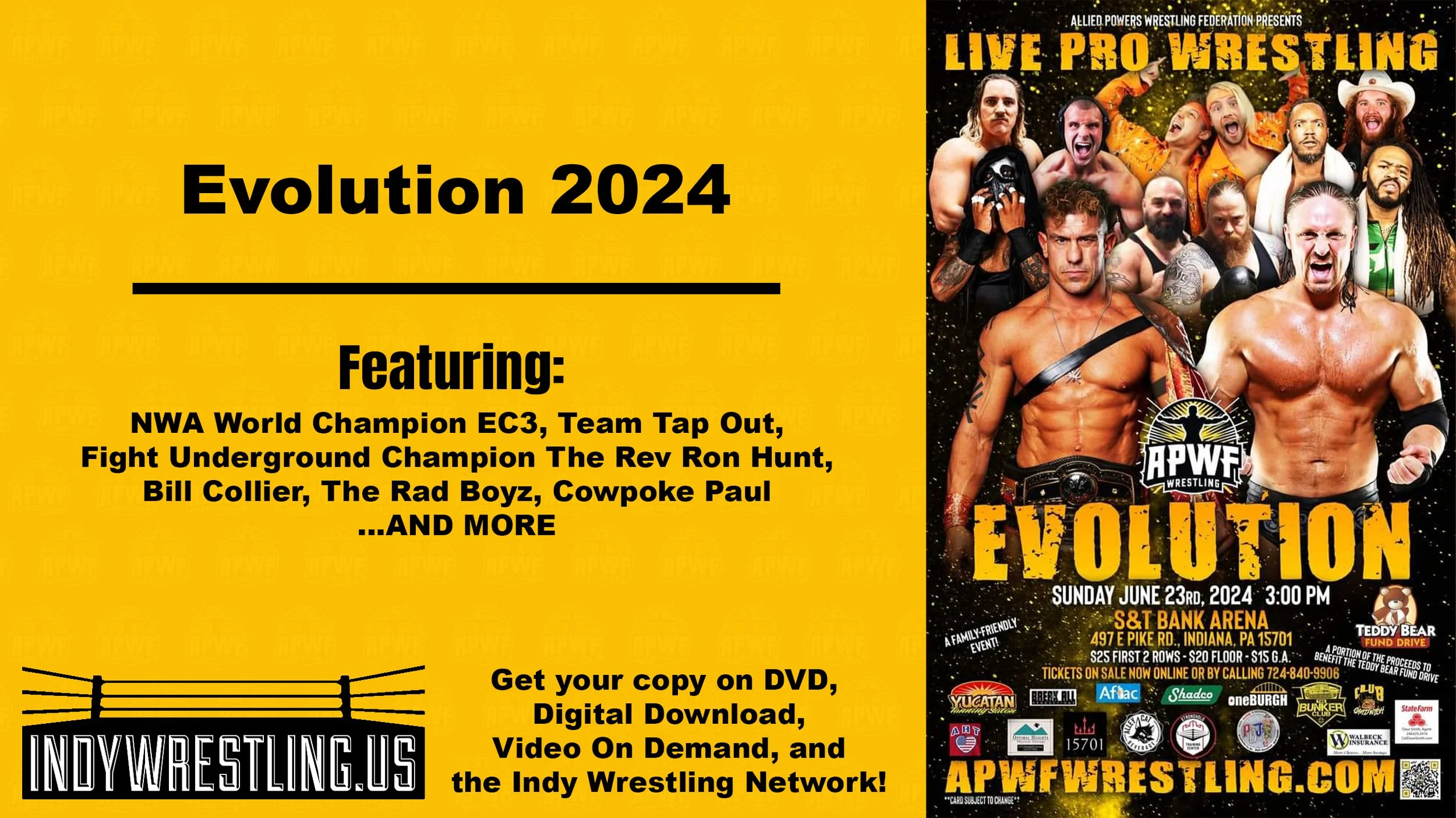2024.06.23 APWF Evolution Indy Wrestling Rotating Banner.jpg