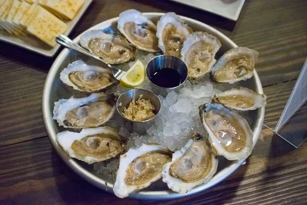Chesapeake Bay oysters from Rapp Session restaurant in Richmond, VA.
