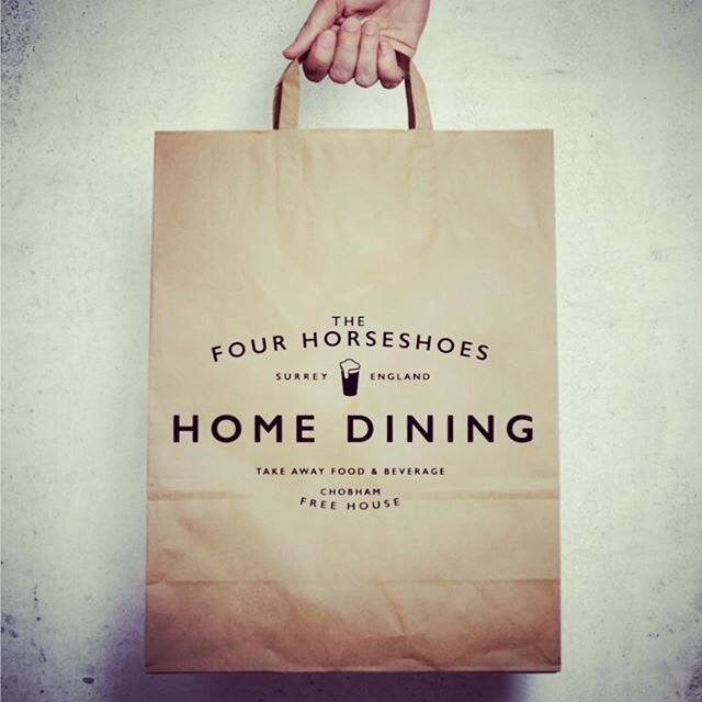 Not wanting to venture out with the family? Still craving The Shoes pie &amp; mash? We now offer takeaway pub grub... https://www.fourhorseshoeschobham.co.uk/home-dining #chobham #homedining #surreylife