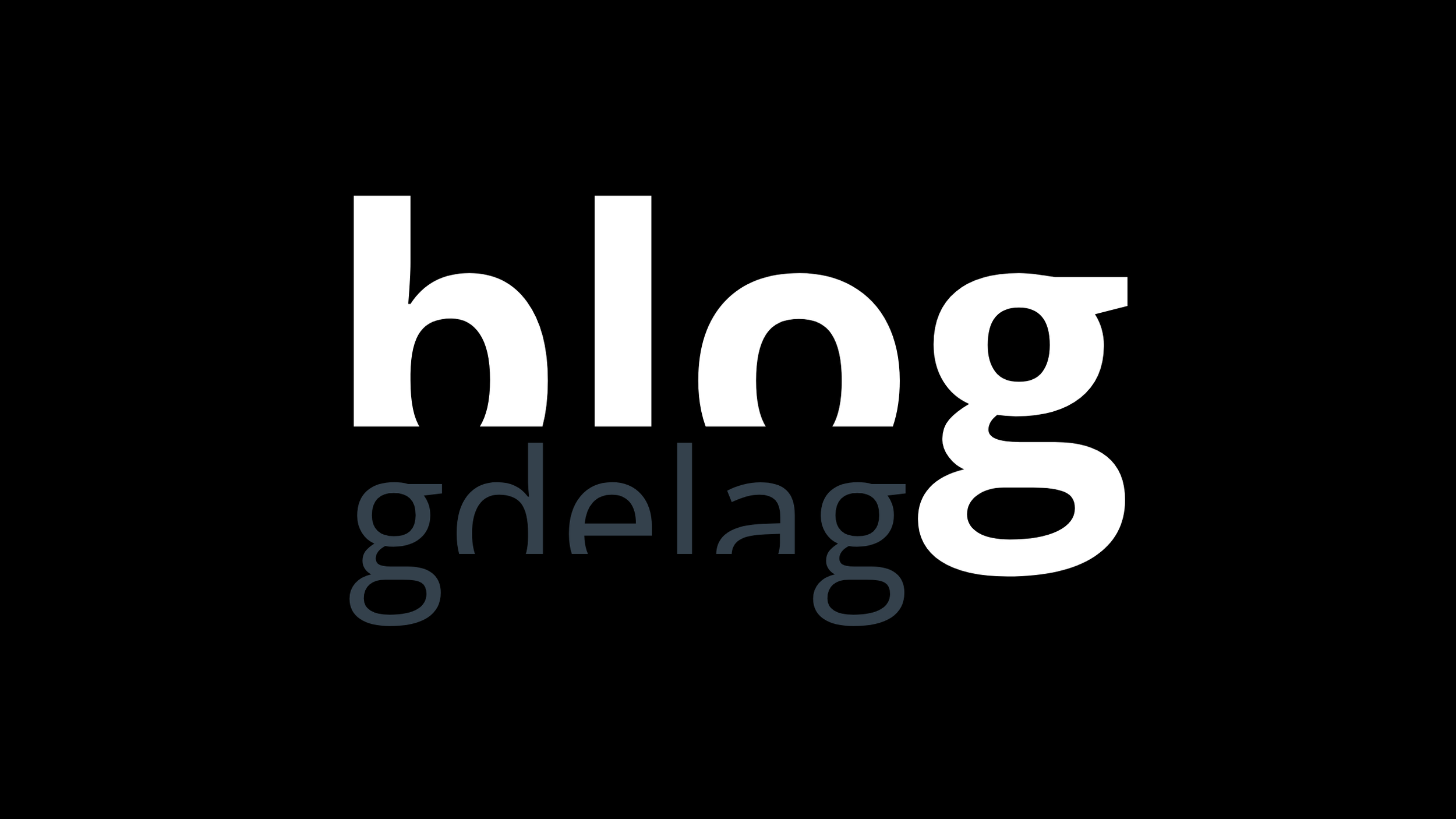 Word cloud with the words 'blog' in large white letters, and 'g de la g' in smaller dark gray letters above.
