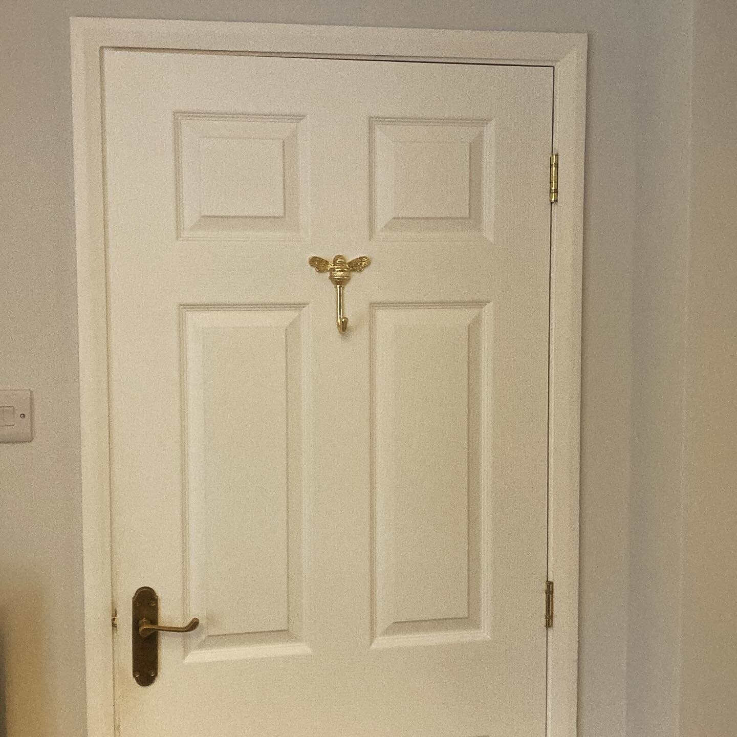 New addition to my room- a hook for clients coats on the back of the door. 

#hook #bee #coathooks #psychotherapist #myspace