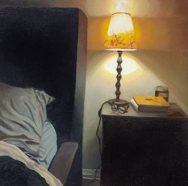 Bedroom 6" x 6" oil on panel (sold)