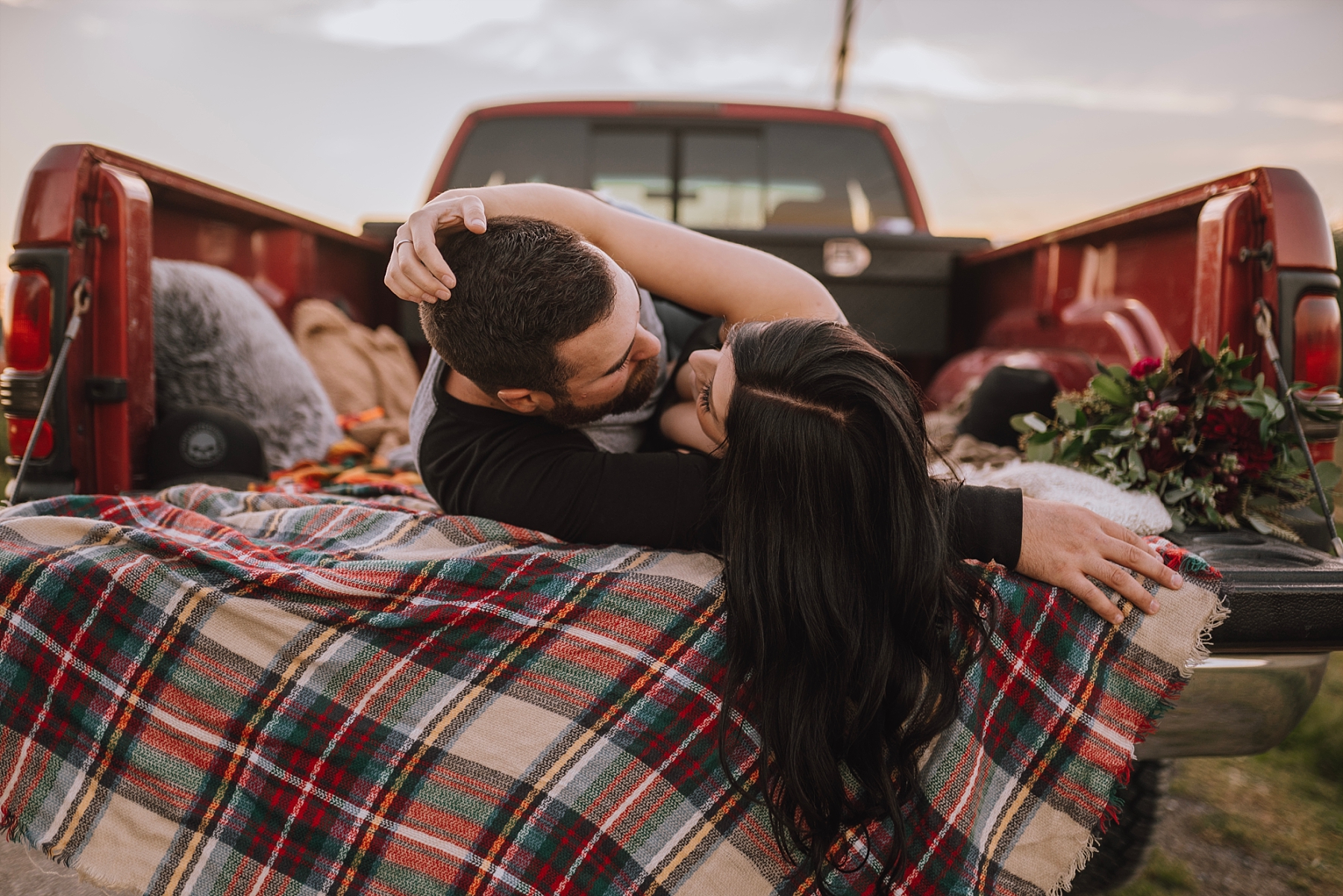 fall plaid photoshoot