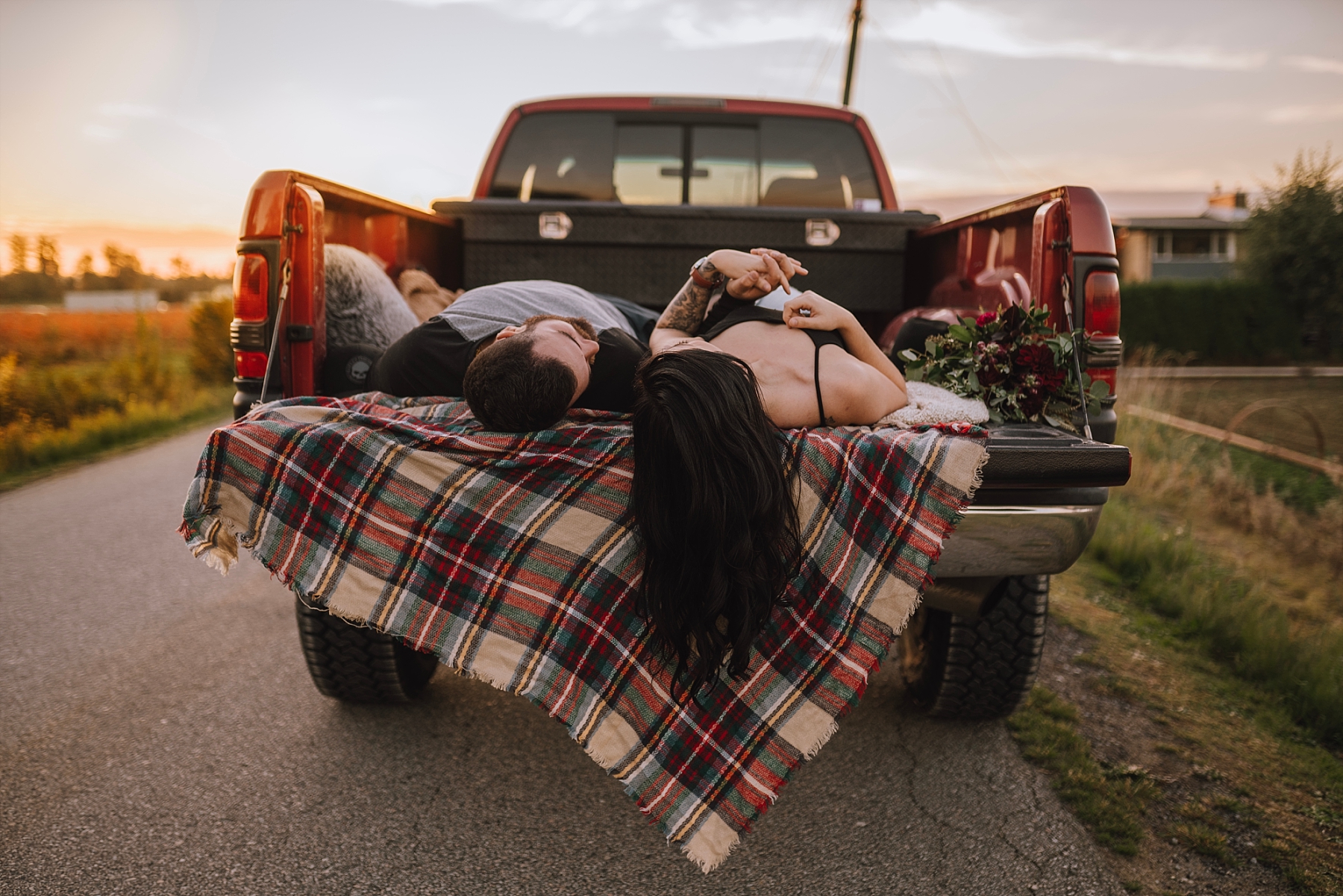fall plaid photoshoot