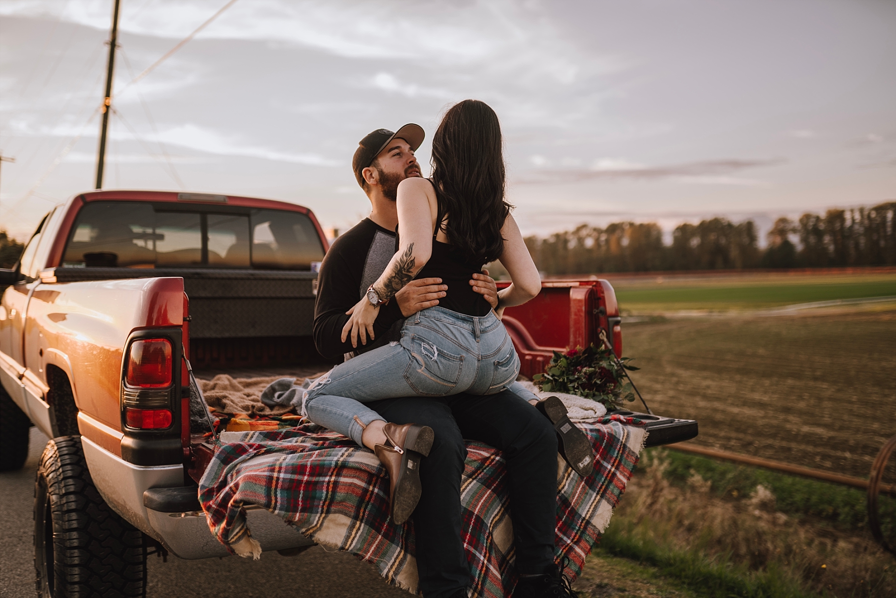 fall plaid photoshoot