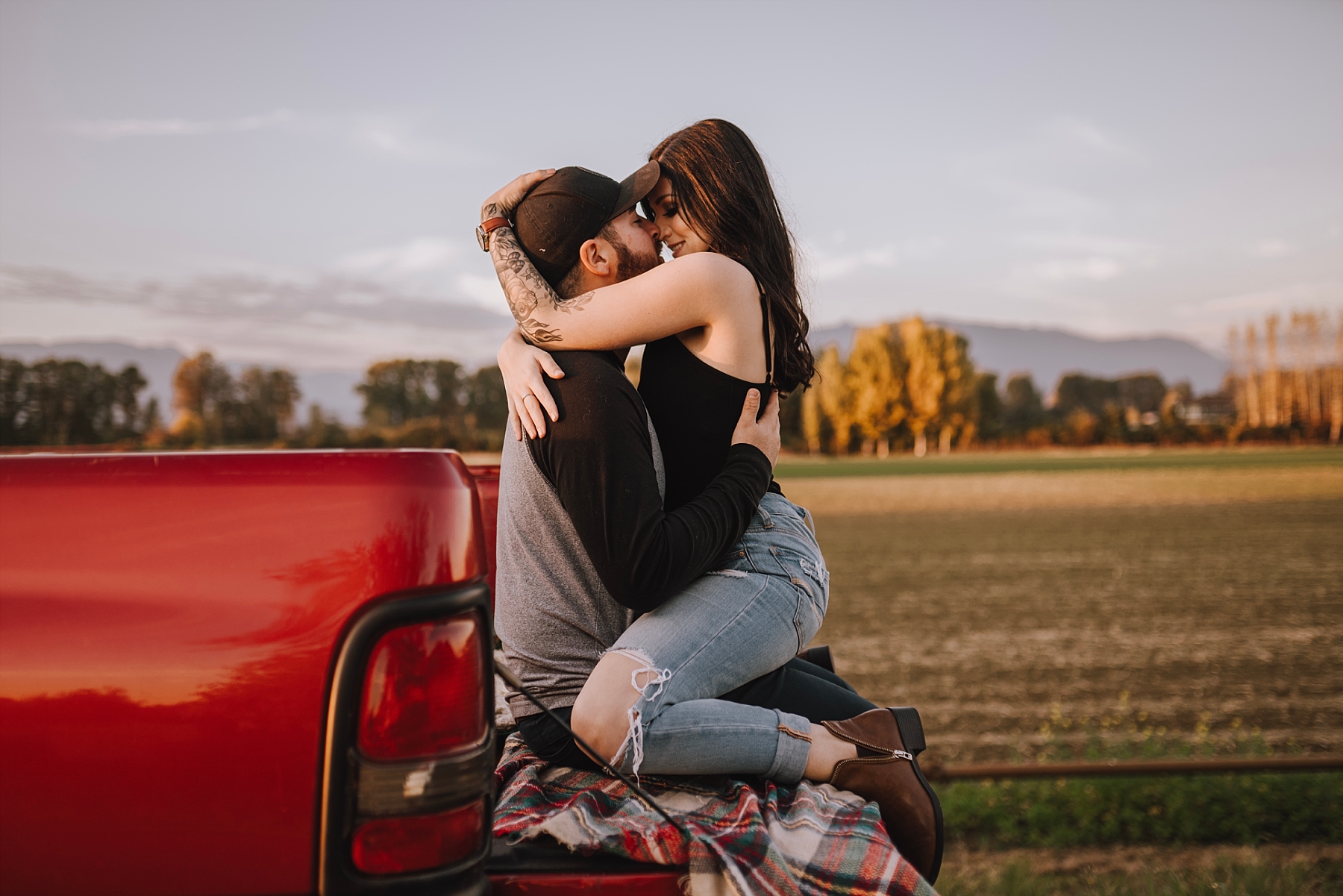 fall plaid photoshoot