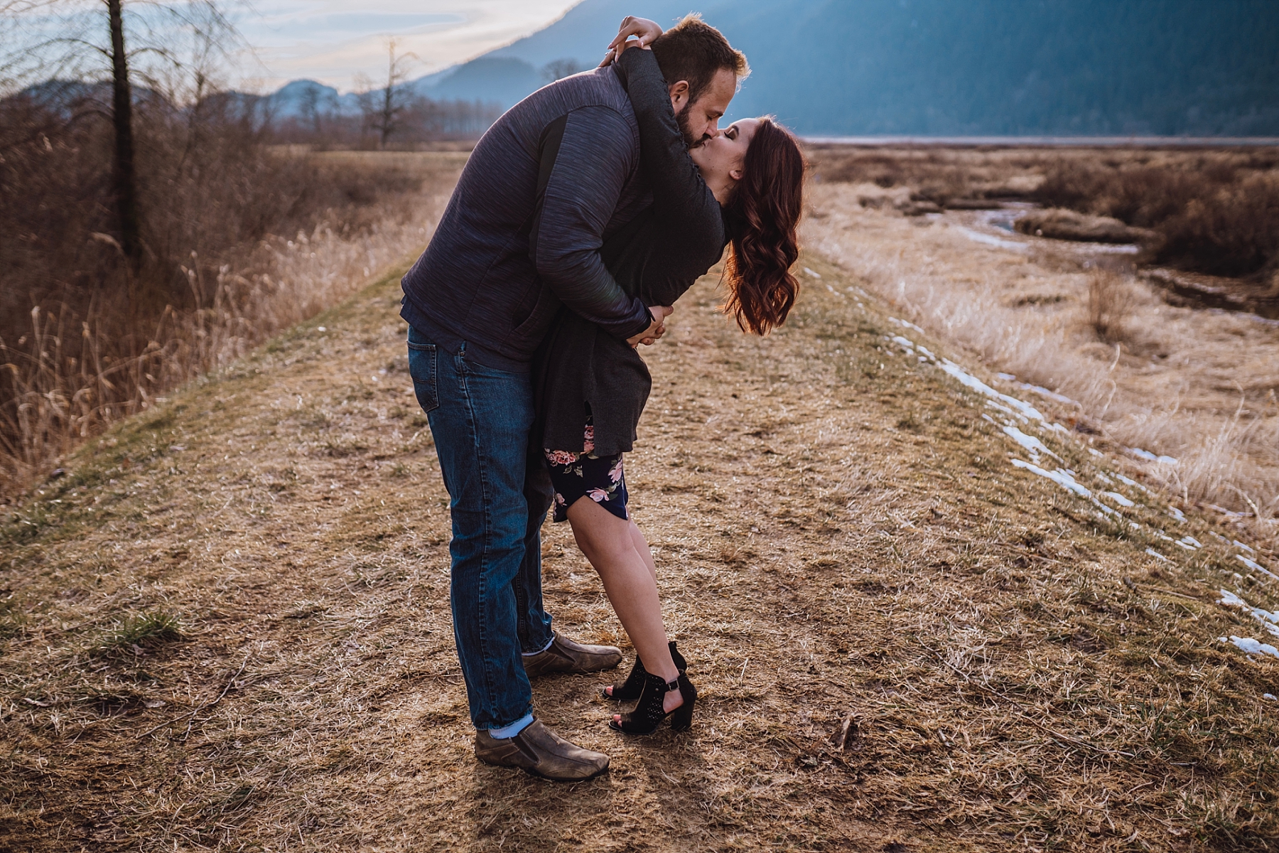 pitt lake engagement session