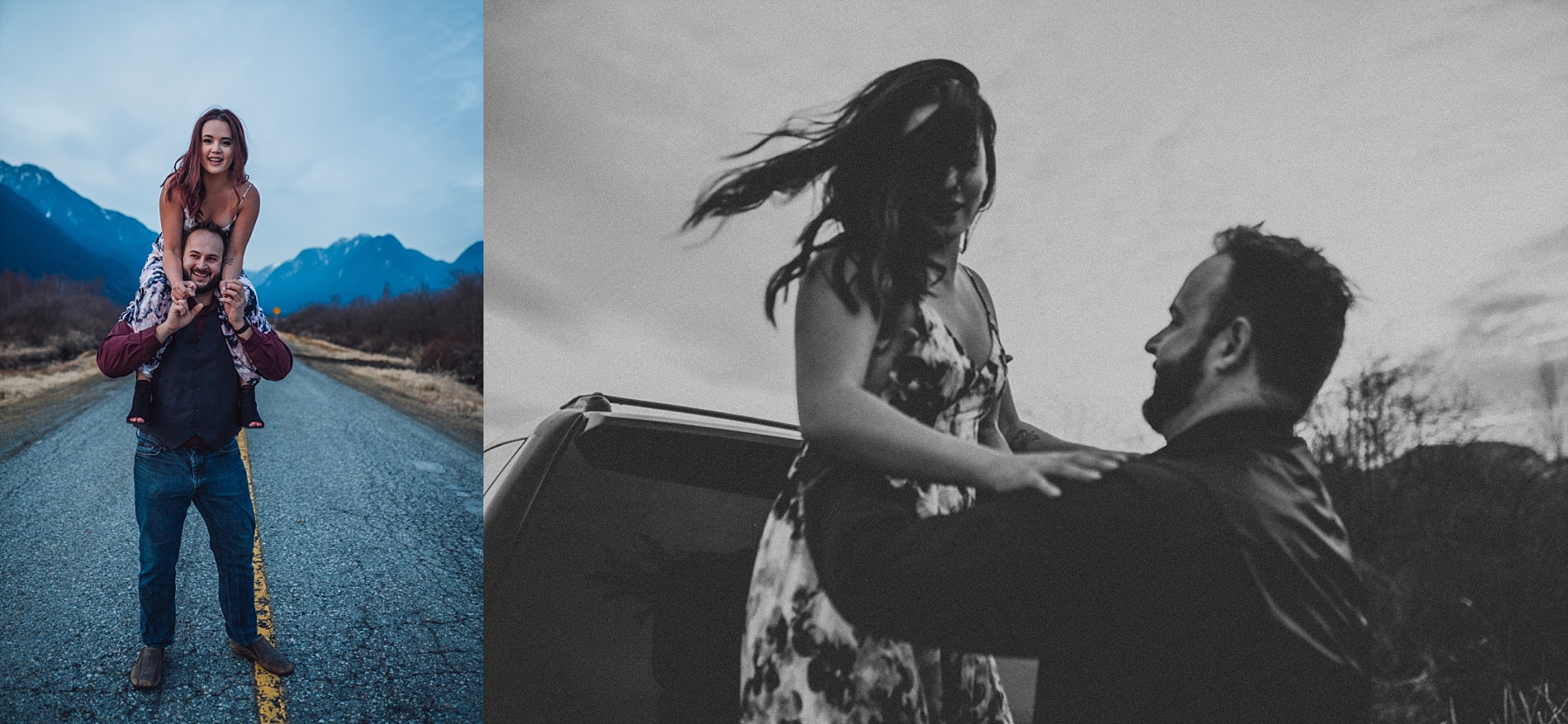 mountains engagement shoot