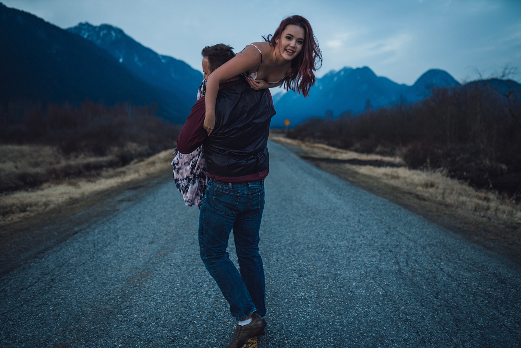 mountains engagement shoot