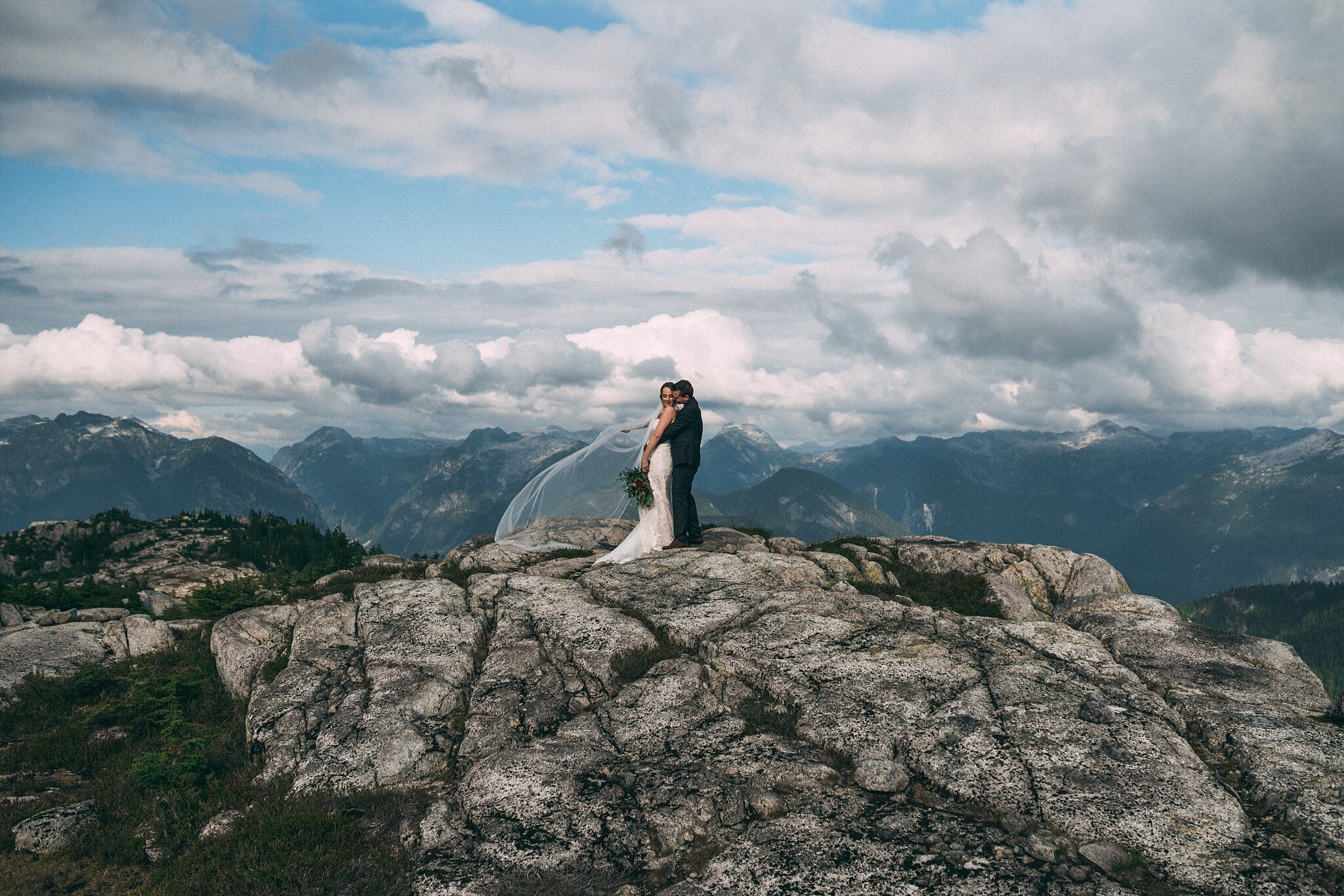 Mountain Top Helicopter Elopement