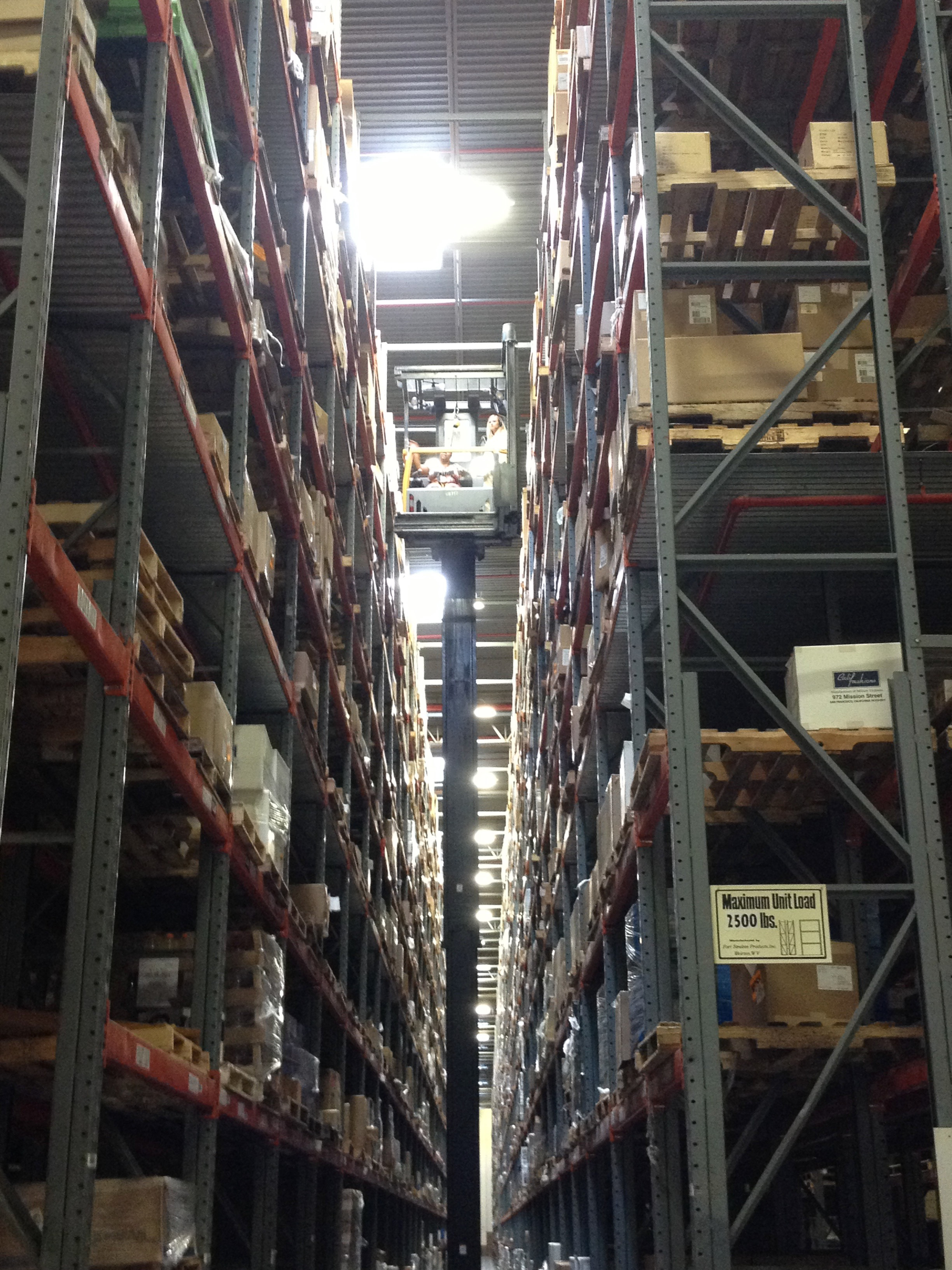 View from the top of the Automatic Storage Retrieval System