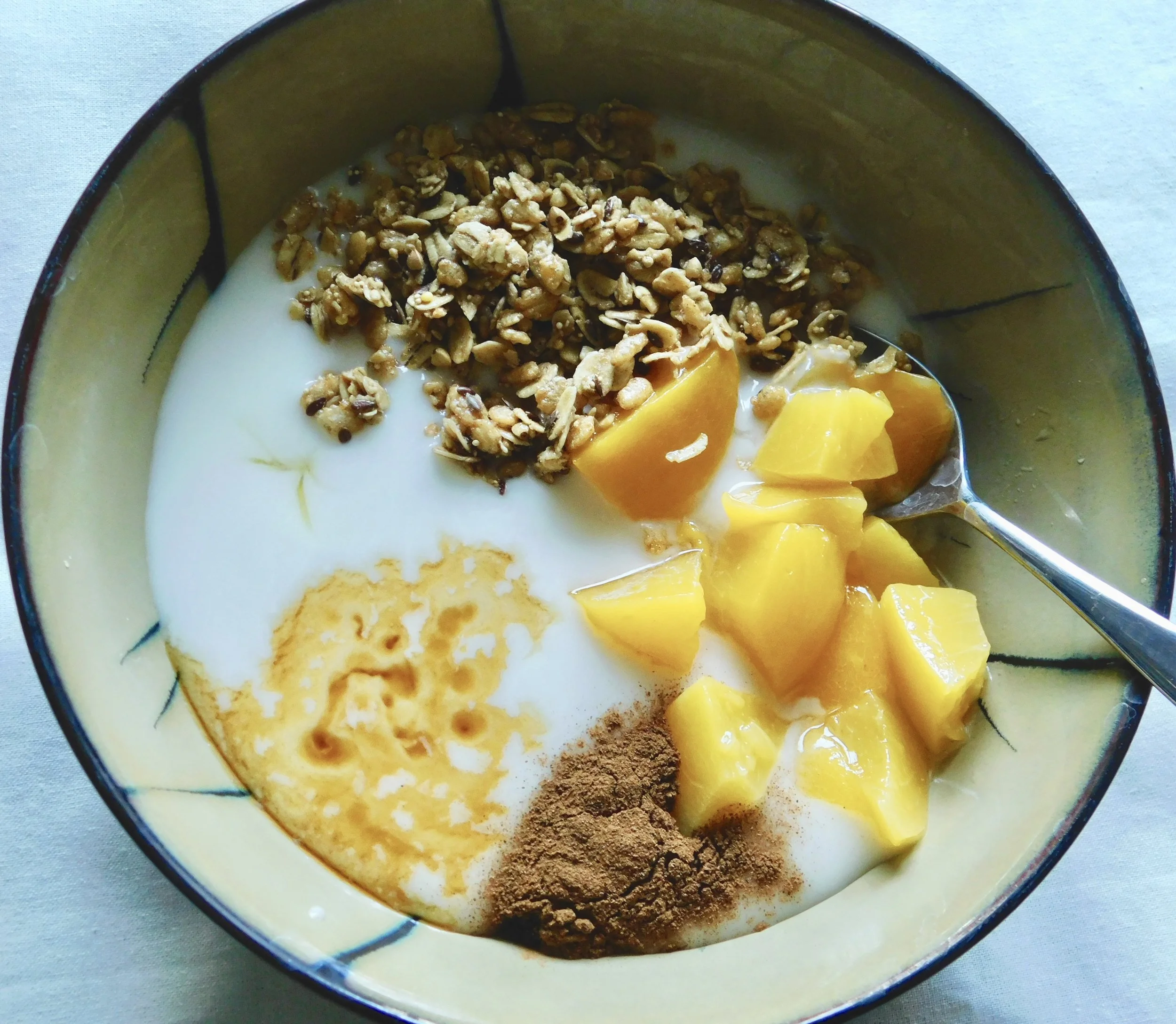 Sweet Peach Yogurt Bowl