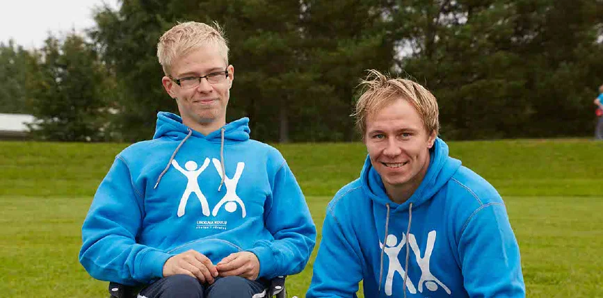 Jussi Jokisen kanssa Liikkuva Koulu projektissa.