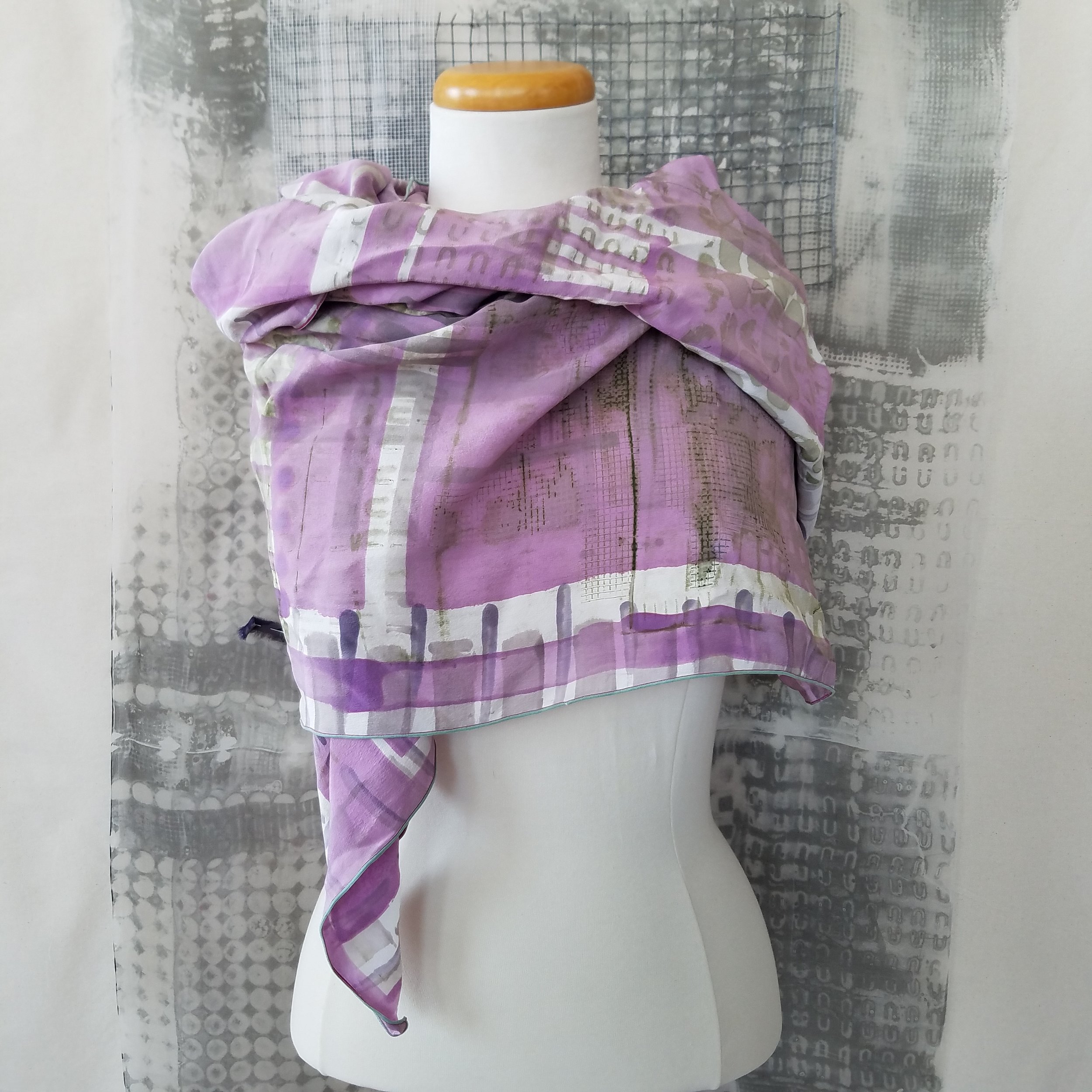 Gorgeous purple and gray scarf