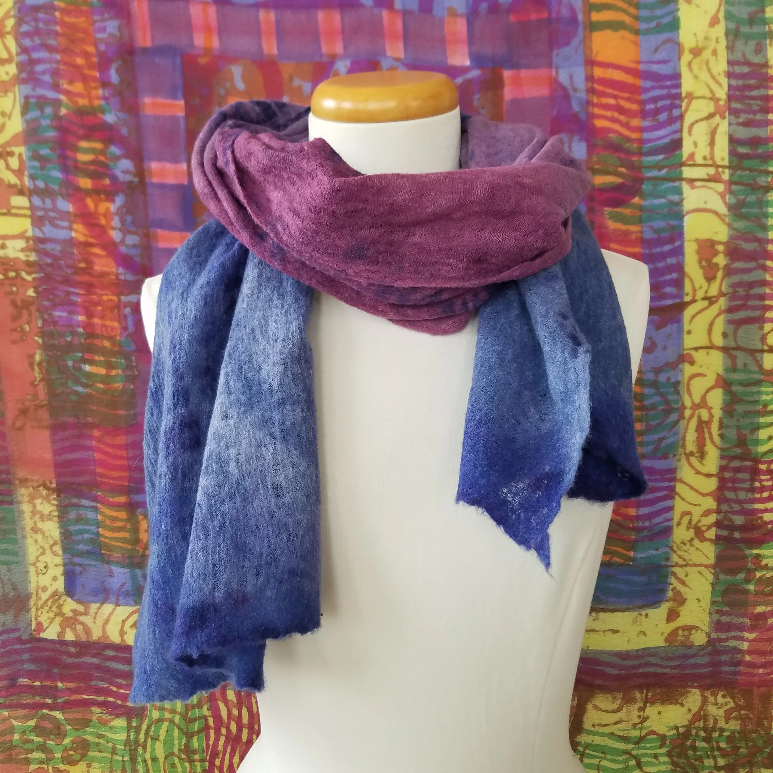 Purple Rain Blue Purple Itajime Shibori 