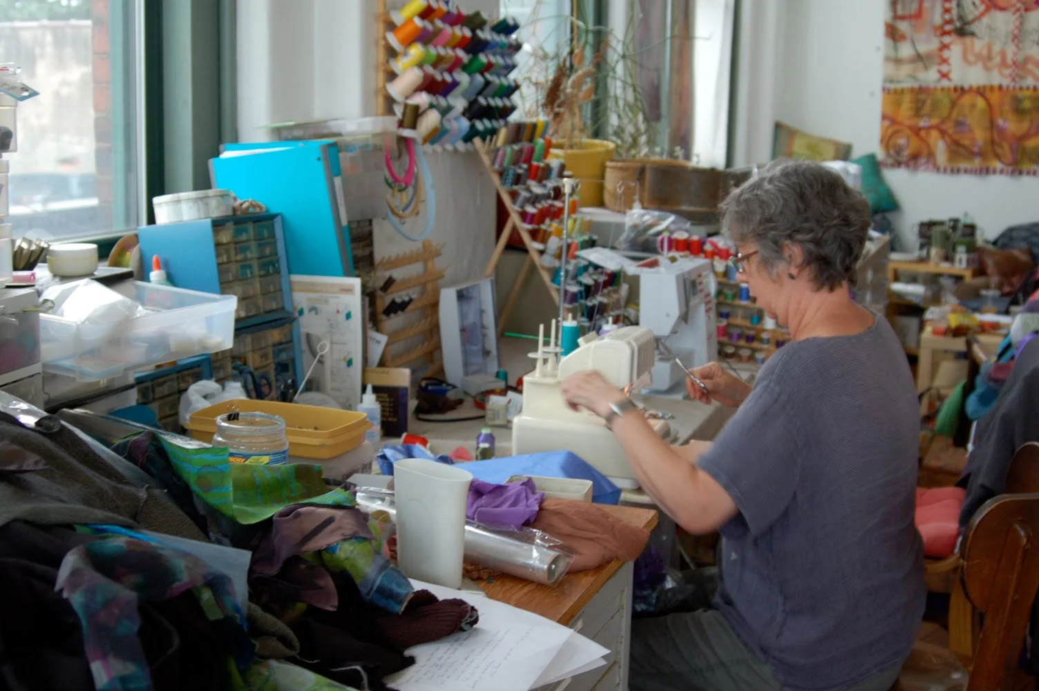 Working on the Baby Lock serger