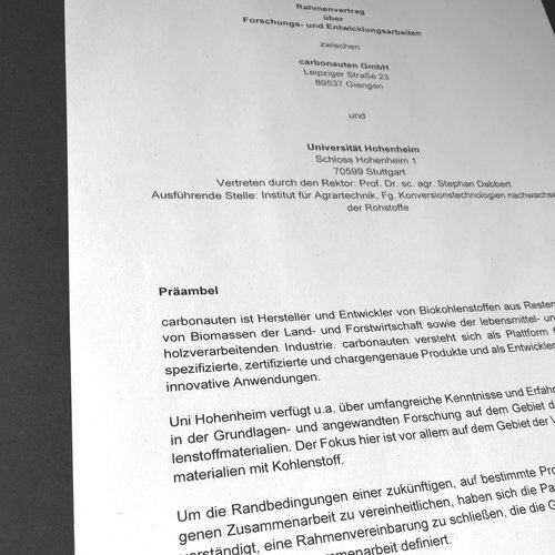 Der Rahmenvertrag mit der Universität Hohenheim ist unterschrieben // The framework agreement with the University of Hohenheim has been signed