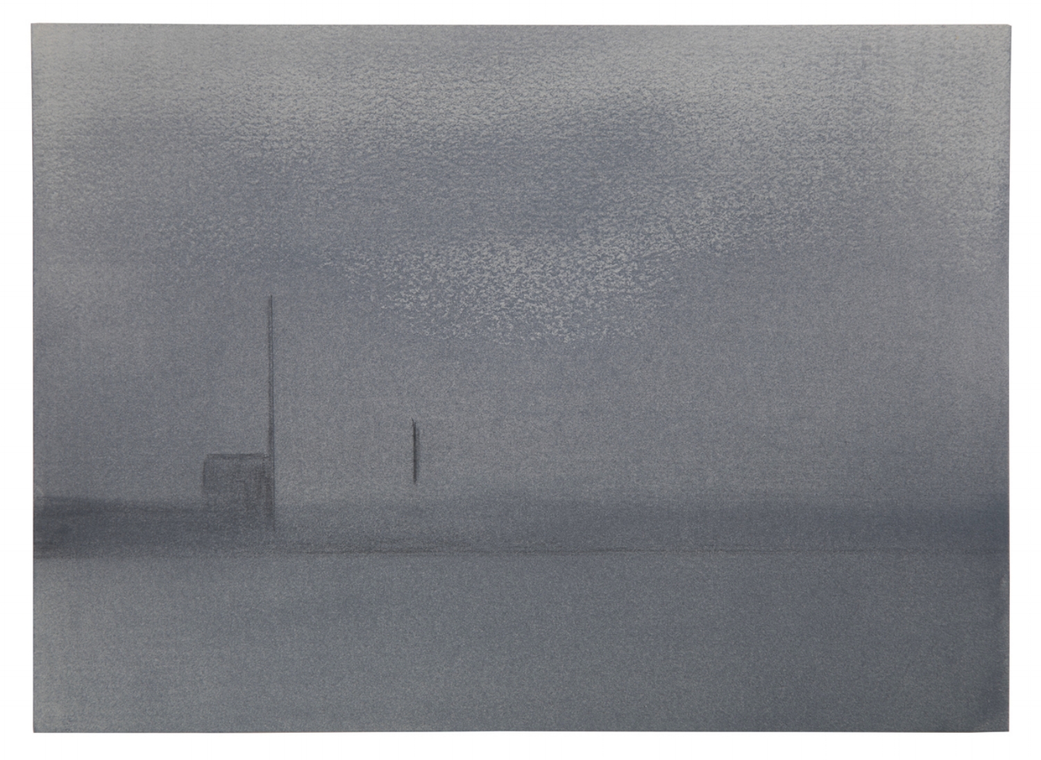  Landmark 1, Oil and graphite on Arches Oil Paper, 22.5 x 31cm ( framed size 41 x 49.5cm) 