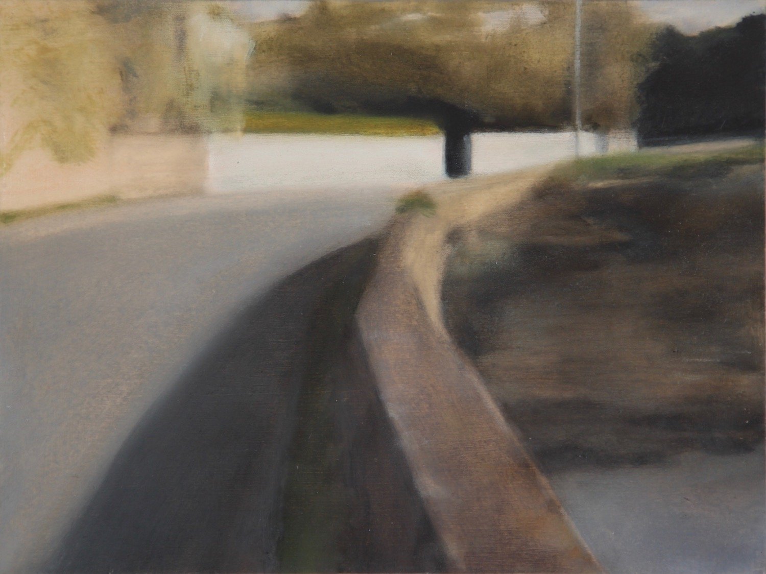 Walkway, Oil on board, 23 x 30.5cm