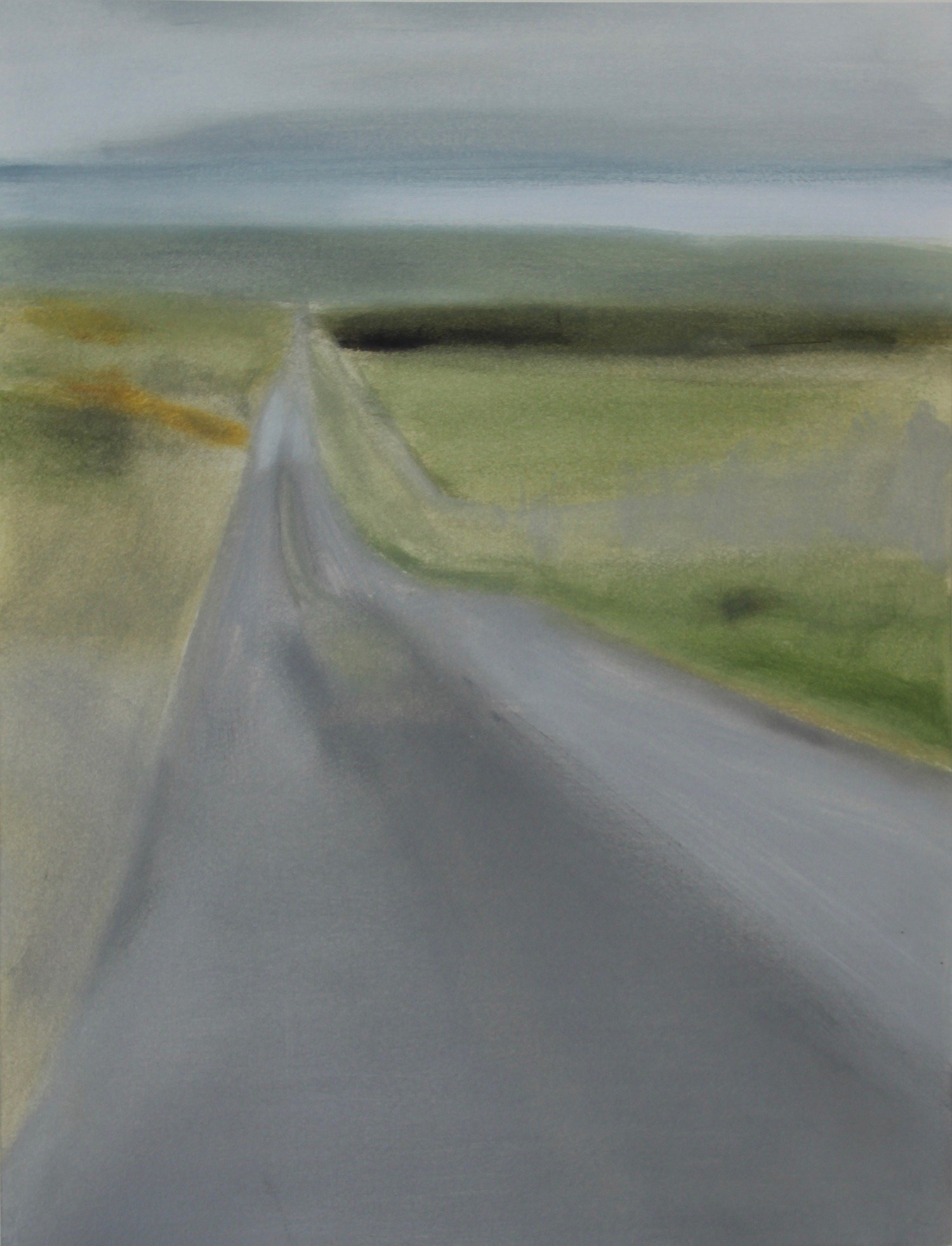 Stretching Down to the Sea, Oil on Arches Oil Paper, 40 x 30.5 cm (framed size 50 x 40.5cm)