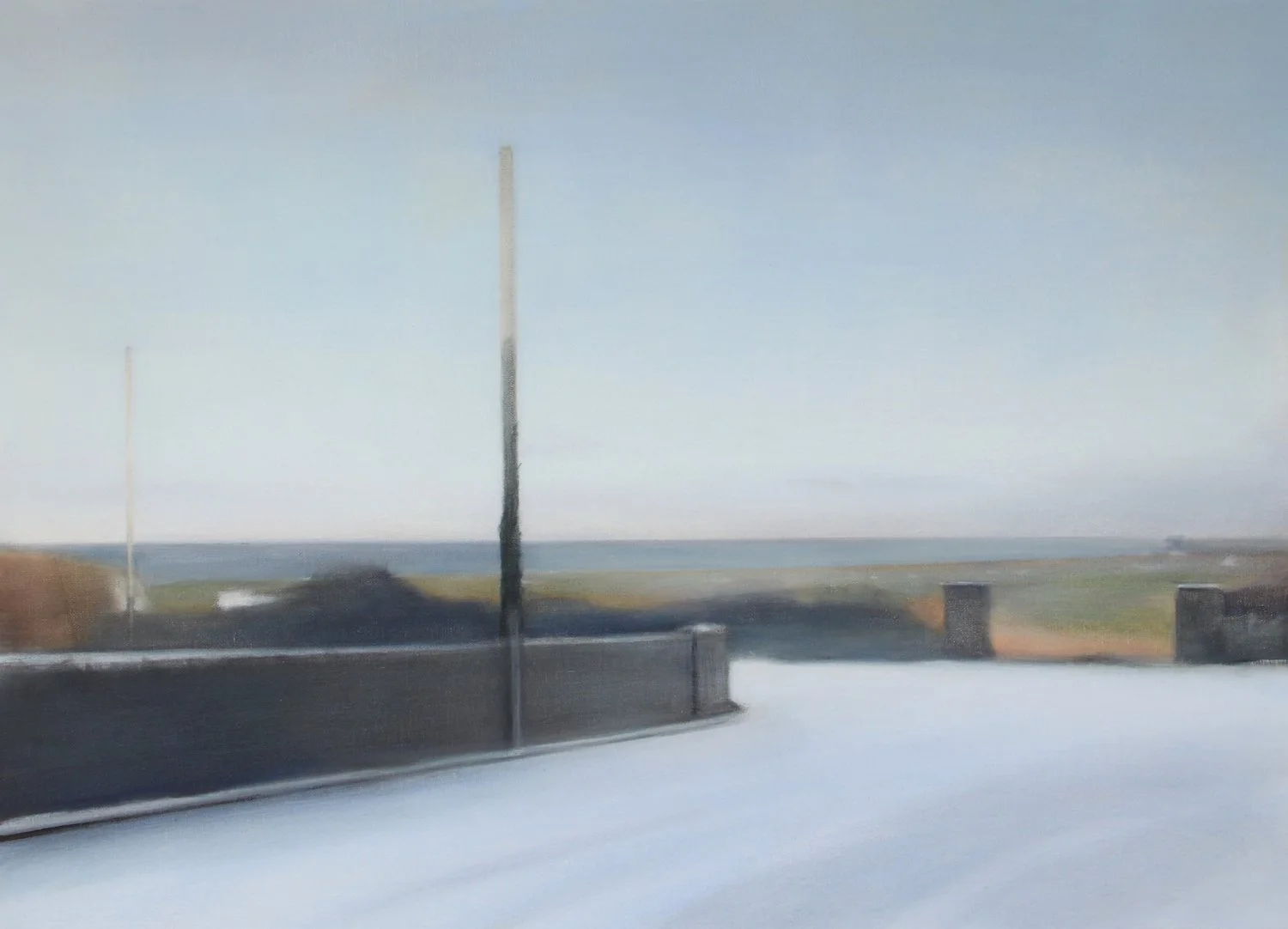 Leaving the Village, Oil on Linen, 65 x 90cm, 2025-26