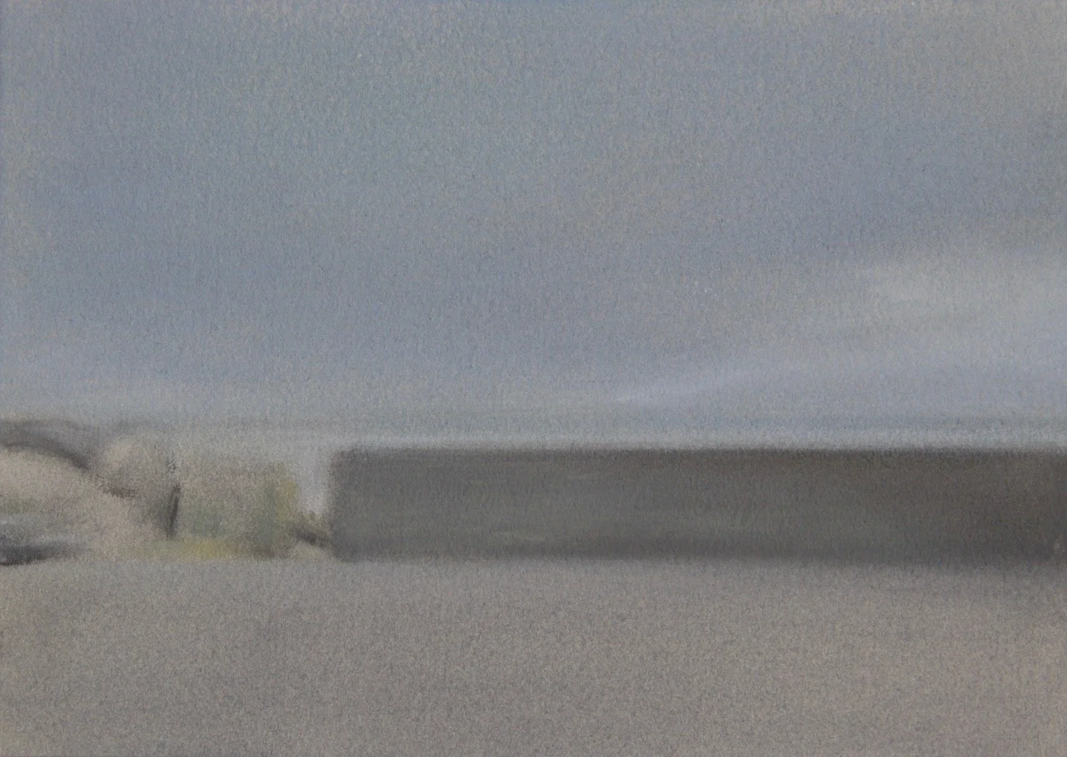 Sea Wall, Oil on Arches Oil Paper, 21.5 x 27.5cm, 2025