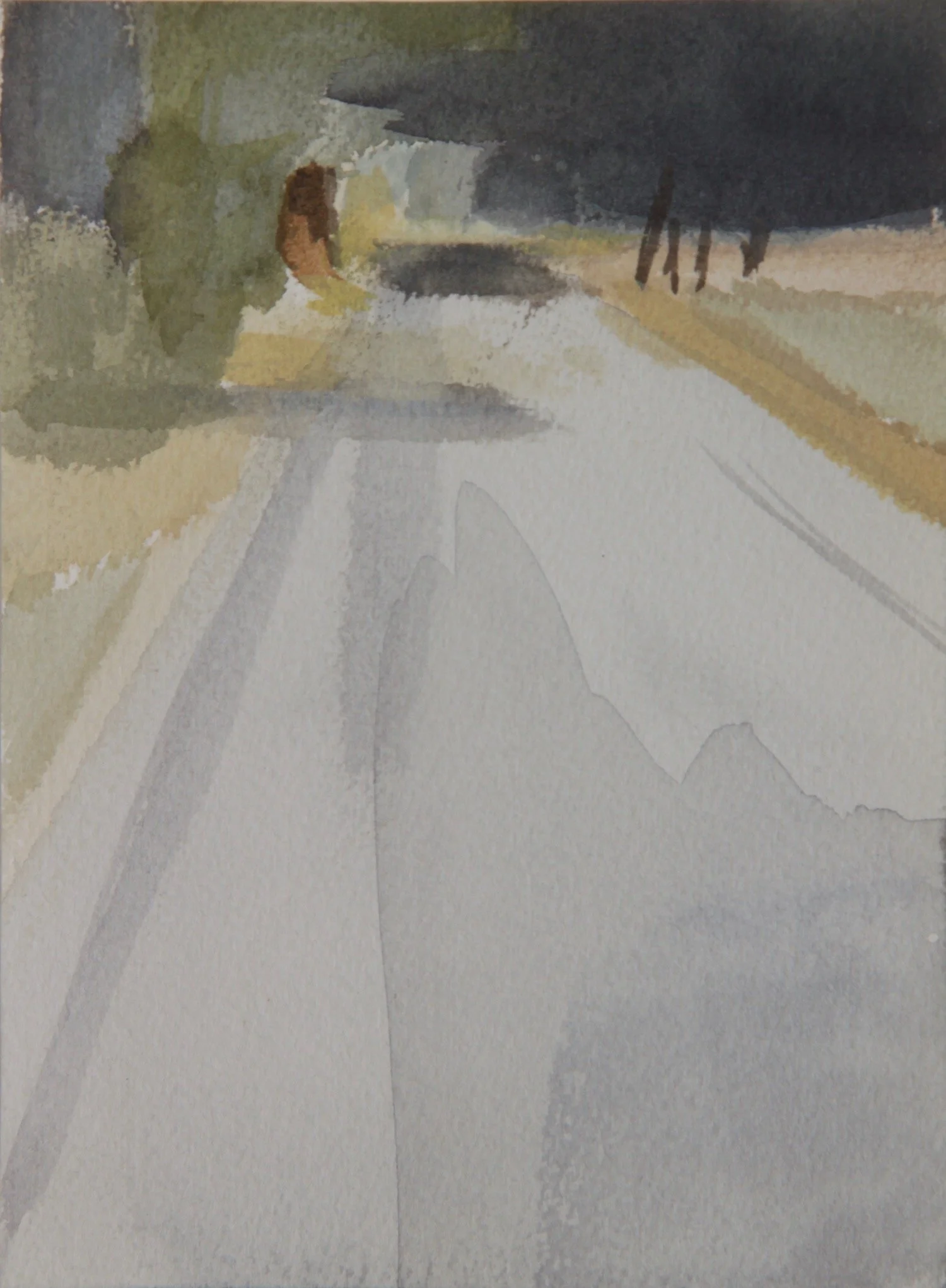Allee III, Watercolour, 22 x 18cm, 2025