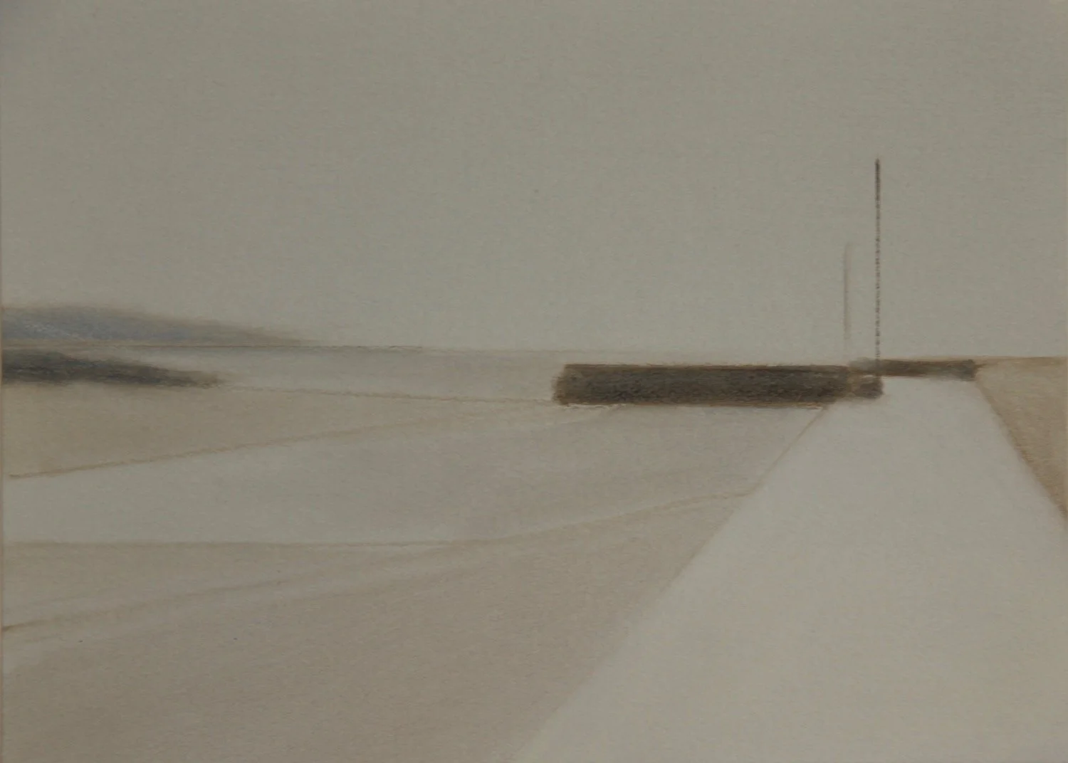 Low Tide, Oil on Arches Paper, 28.5 x 37.5cm, 2025