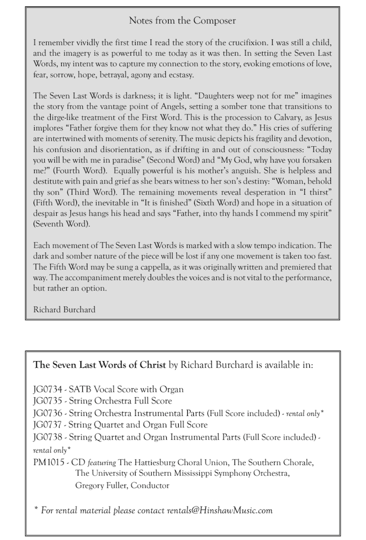 Notes from the Composer