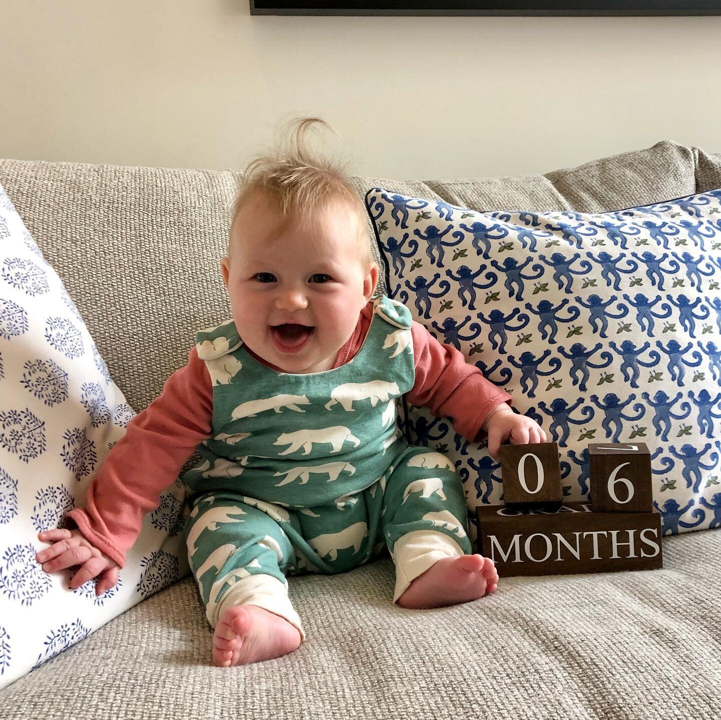 6 MONTHS! Can&rsquo;t believe our little baby is half a year old! We love this smiley, chunky monkey 🐒 🥰