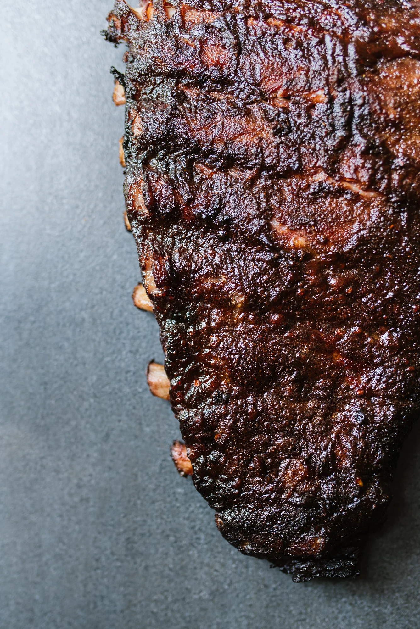 Asian Smoked Ribs Close Up