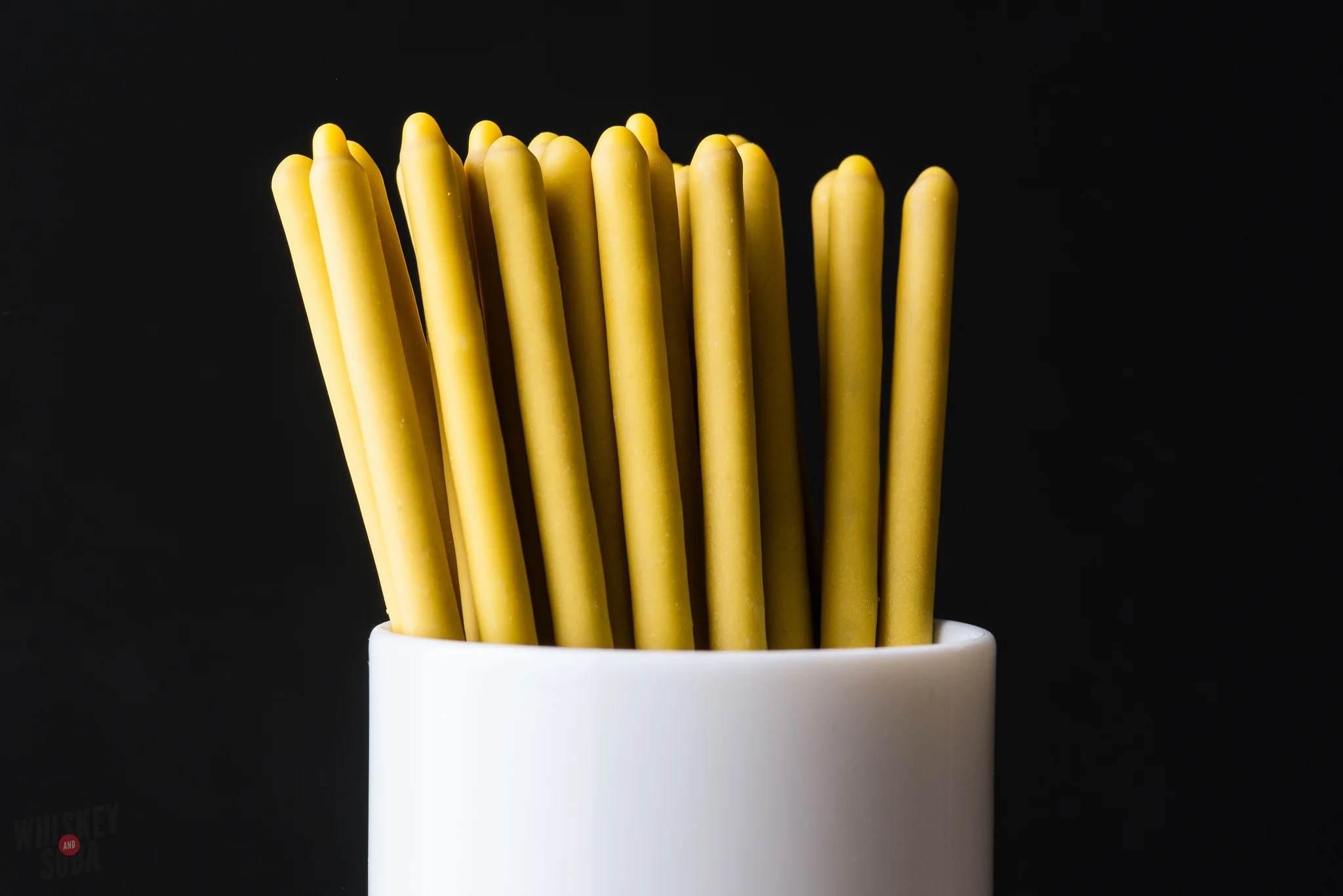 pocky chocolate banana close up