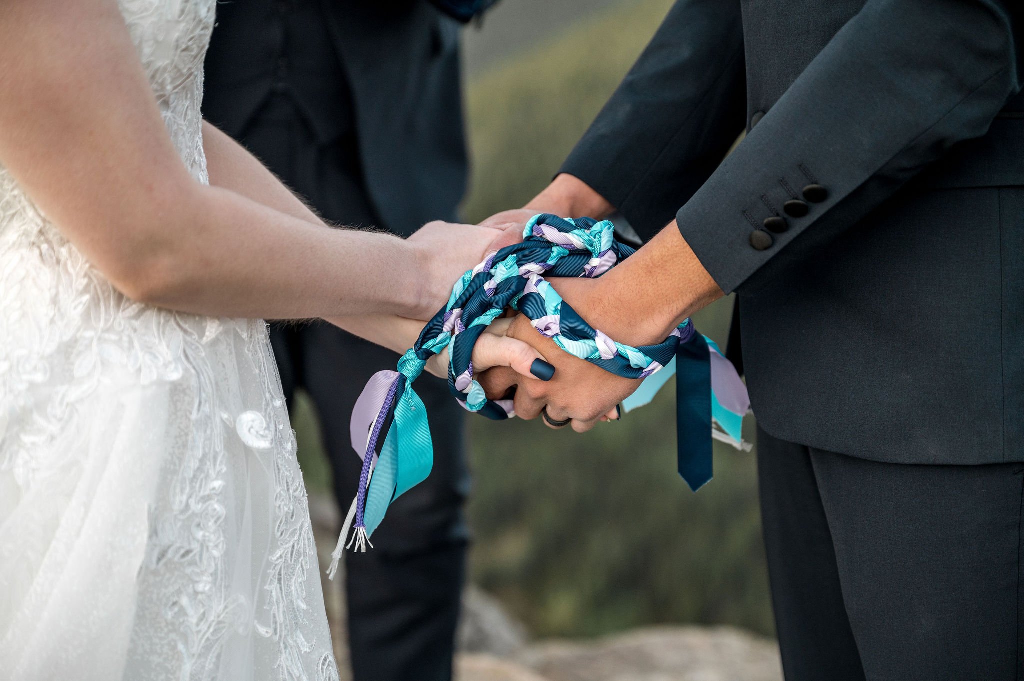 micro-wedding hand fasting ceremony