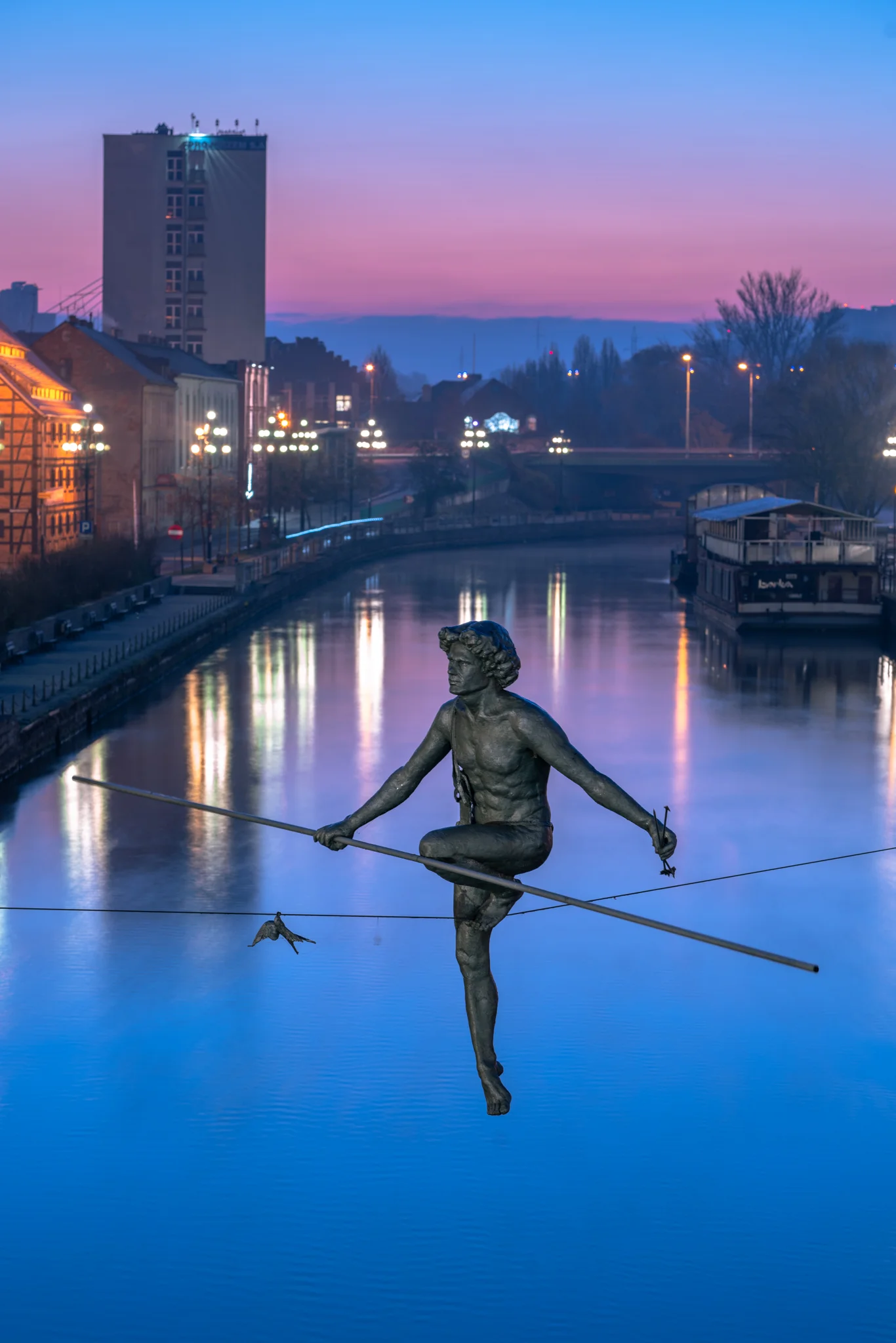 Man Crossing the River