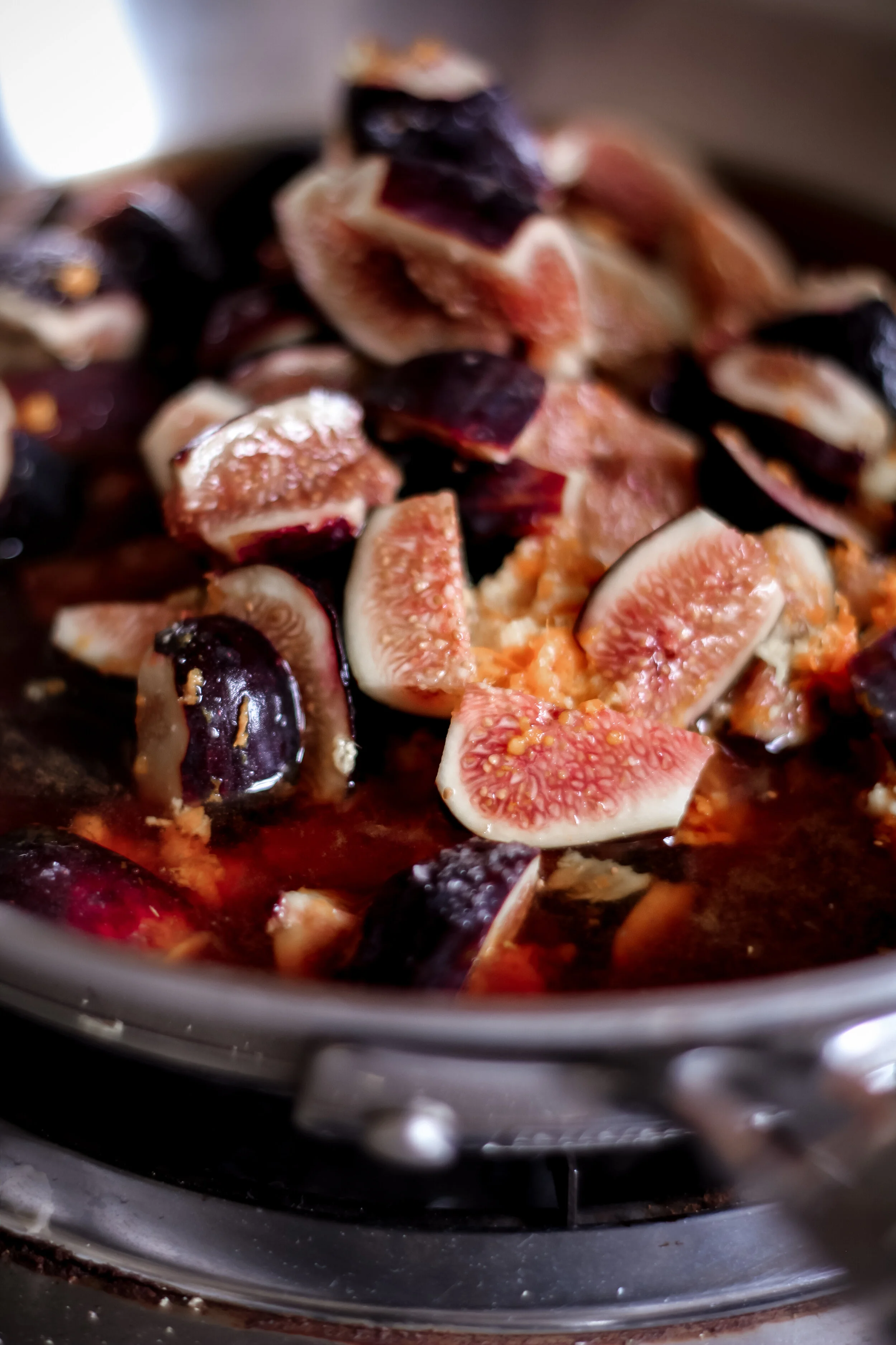 Ginger Fig Spiced Rum Compote, a delicious fruit reduction for the end