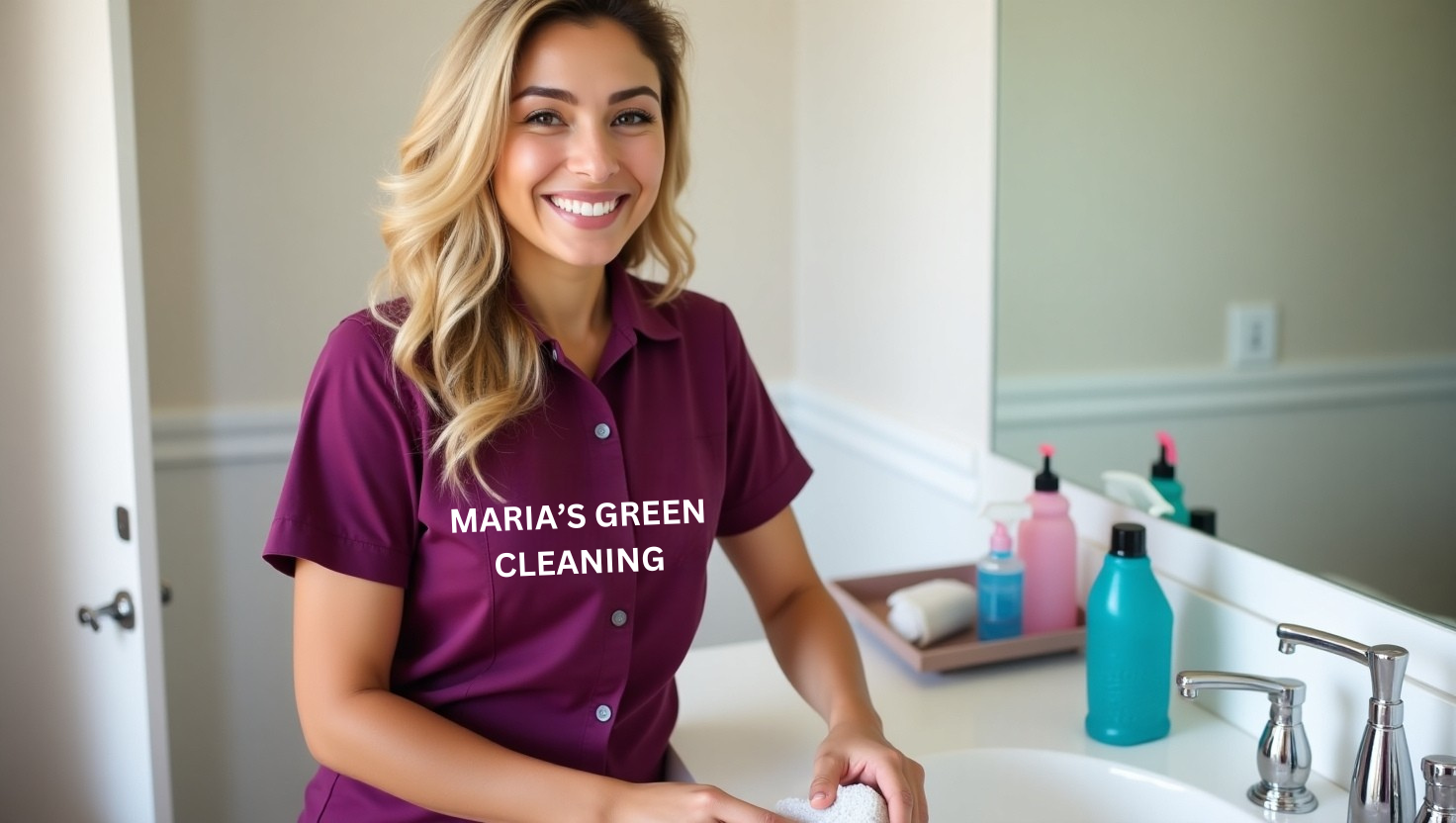 A Trusted Cleaning Specialist Making A Bathroom Shine