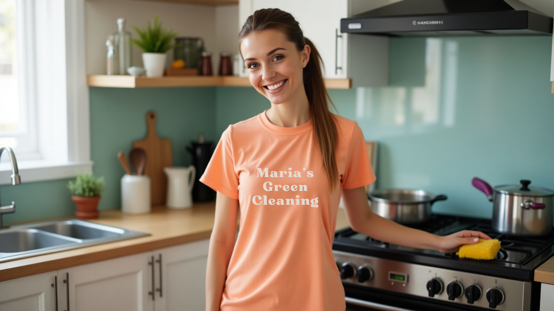 Trusted cleaning professional removing burnt-on stains and food splatters