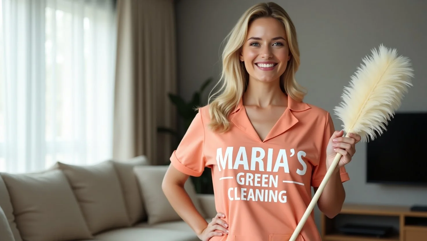 Cleaner Specialist soft feather duster being used to clean fragile decorative items on a shelf