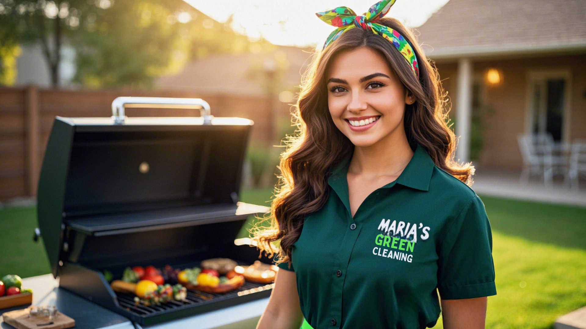A trusted cleaner scrubbing and sanitizing a charcoal and gas grill for safe cooking.