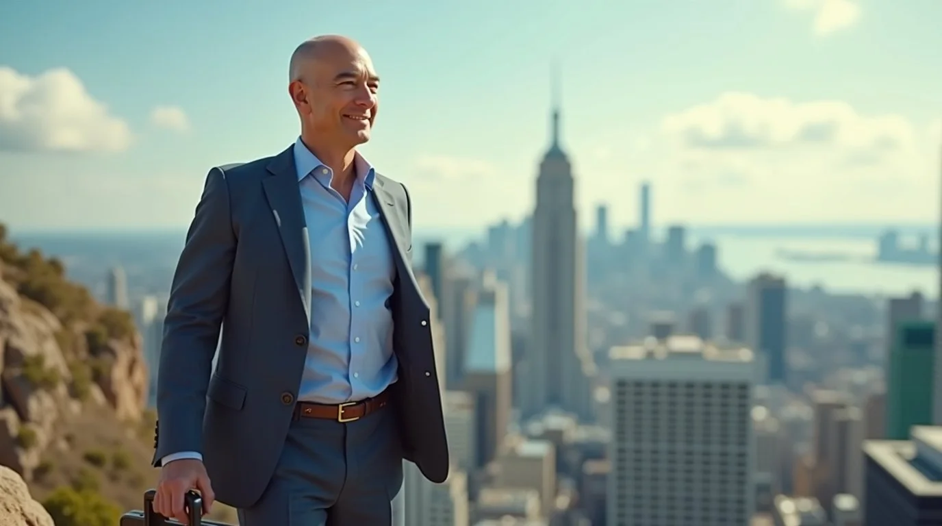 eff Bezos taking a calculated risk by leaving a high-paying job to start Amazon