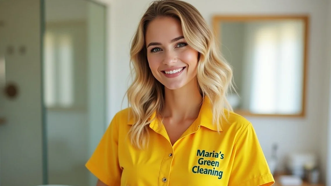 The lavish bathroom was just cleaned by the trustworthy maid.