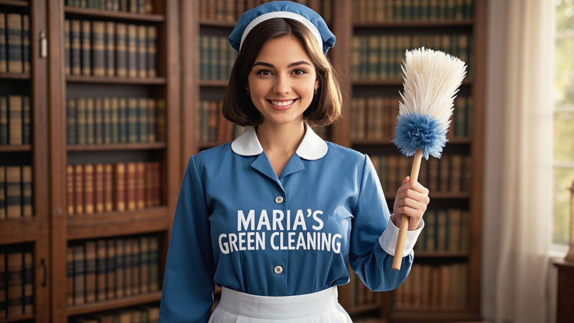 A trustworthy cleaner wiping down office shelves for a dust-free environment.