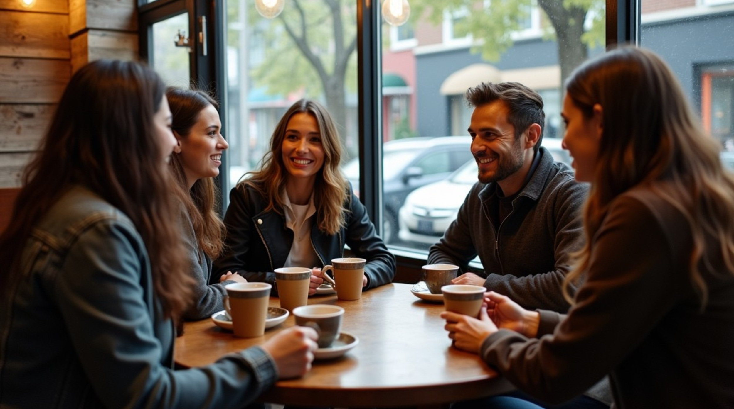 A Group of People in Seattle Communicating in Multiple Languages