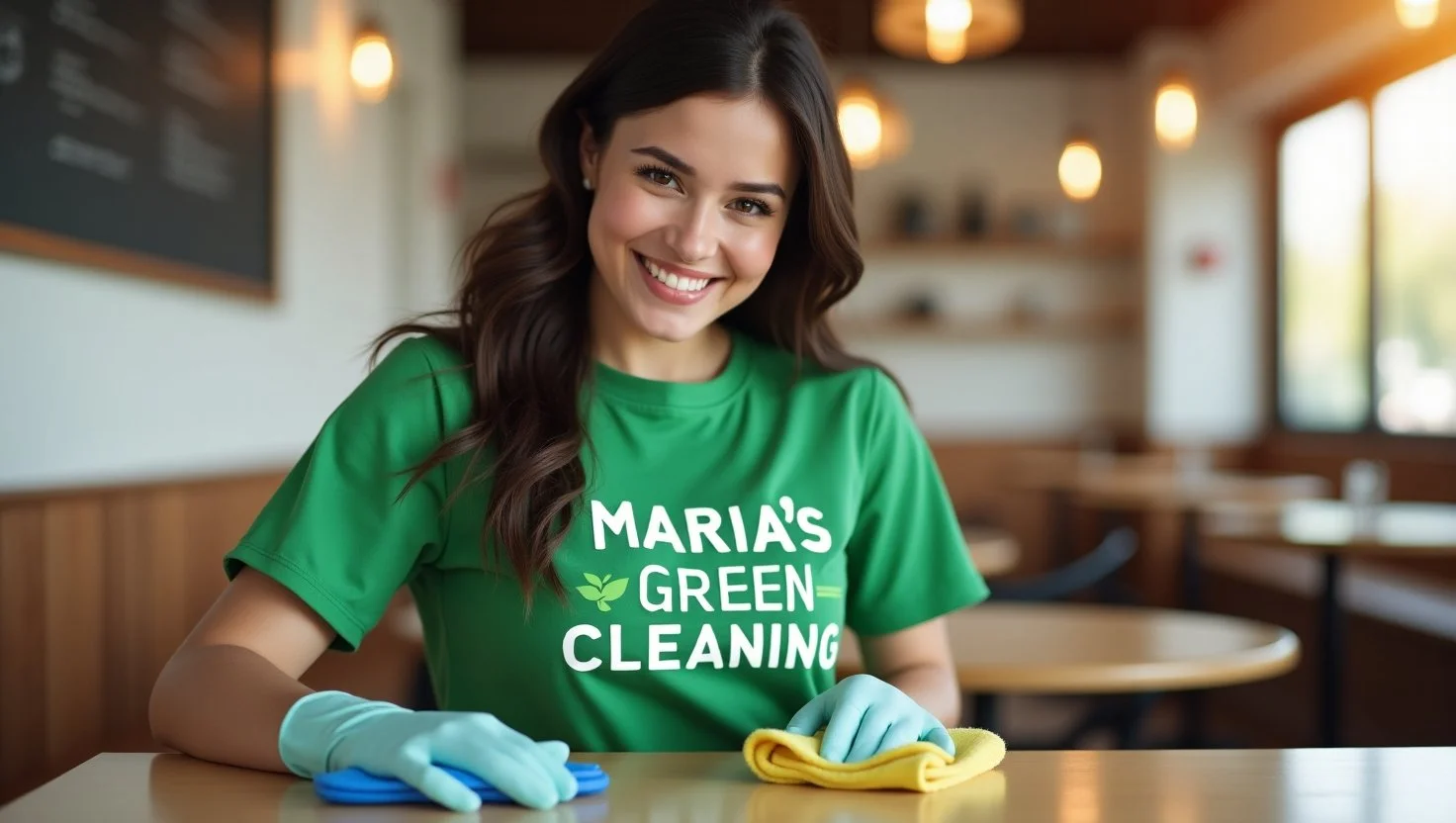 A Professional Cleaner Keeps A Cozy Seattle Coffee Shop Sparkling