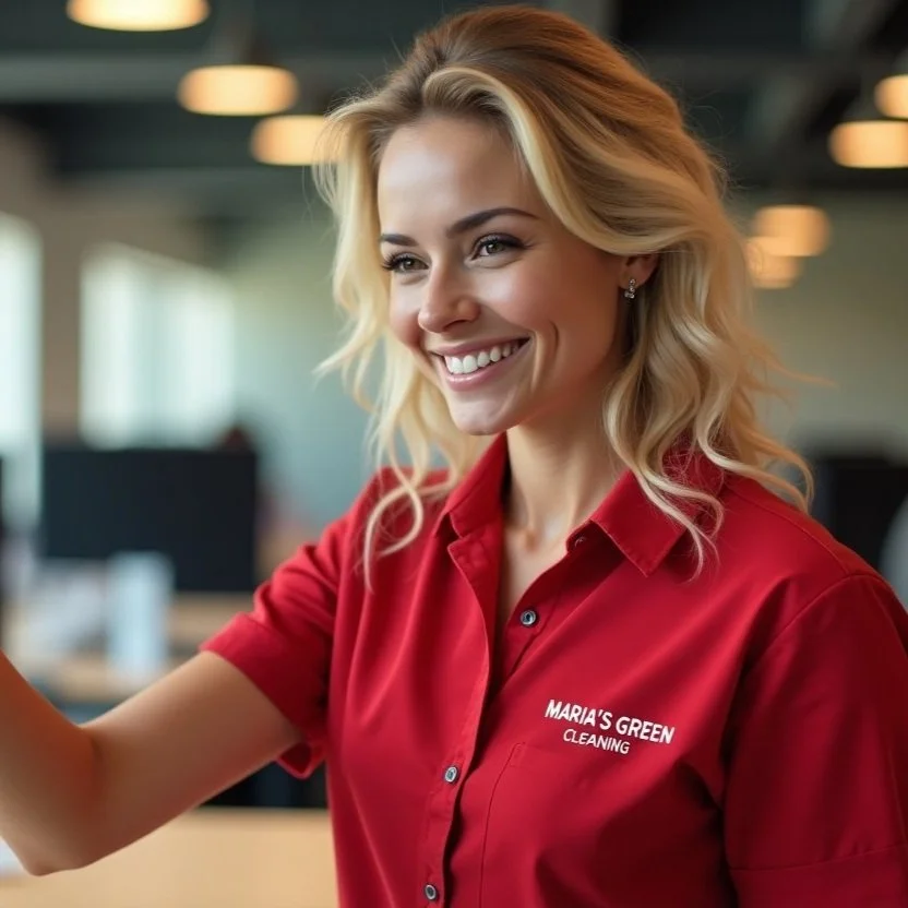 A Skilled Cleaner Ensures A Dust-Free Workstation