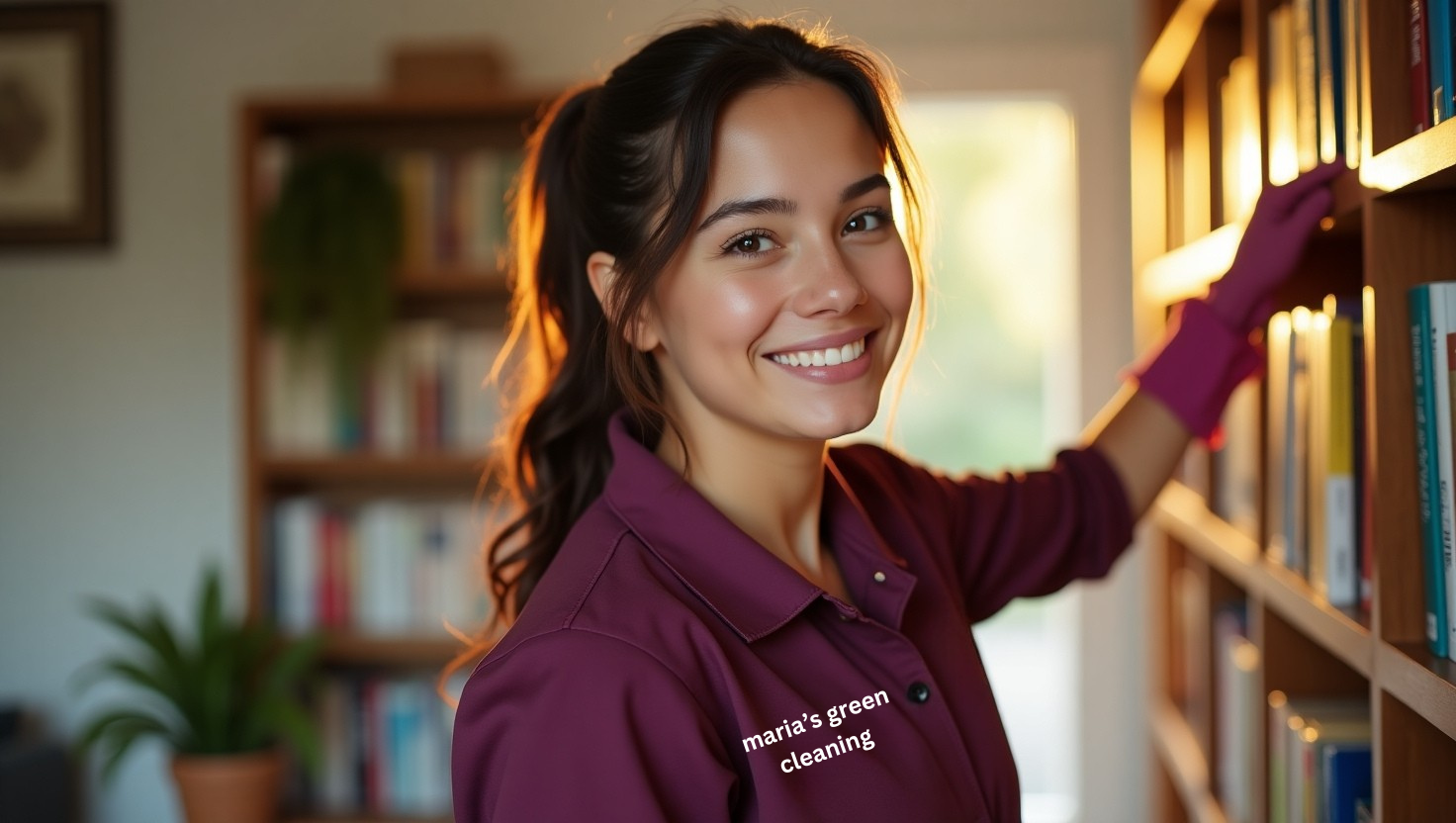 A Skilled Cleaning Specialist Carefully Removing Dust From Furniture