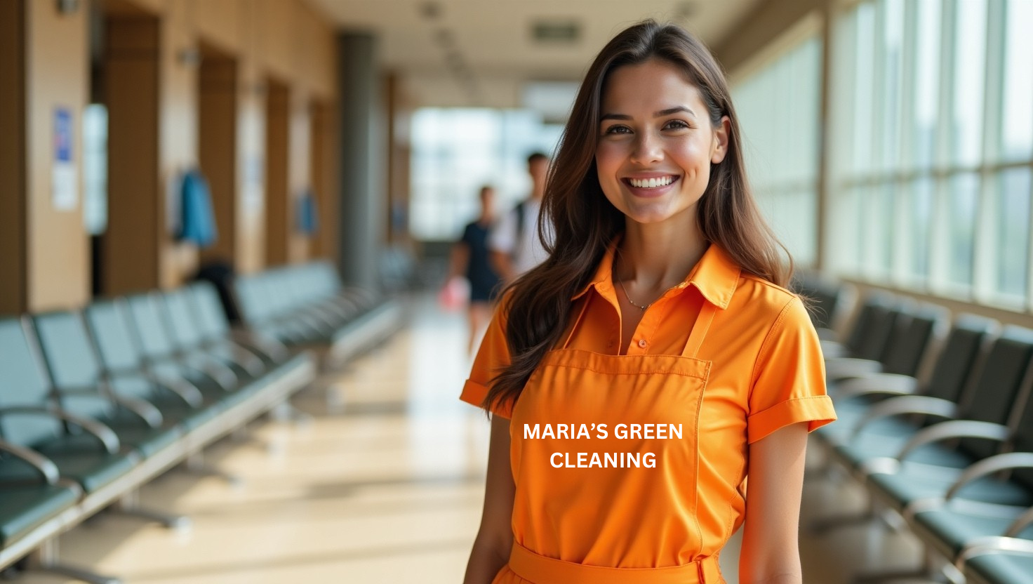 A Hardworking Cleaning Specialist Keeps Public Spaces Clean For Commuters And Travelers