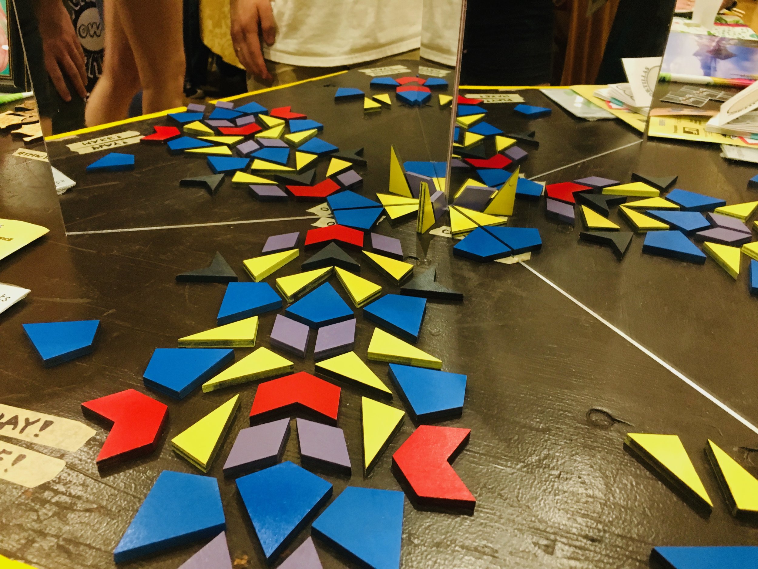 Creative zinesters left behind patterns for others to explore.