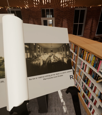 Interactive book about the history of the library