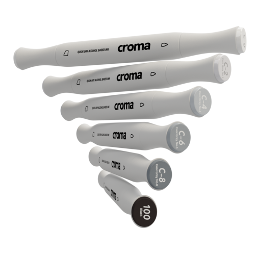 Croma Lite Brush Dual Tip Markers Set of 48 — Croma